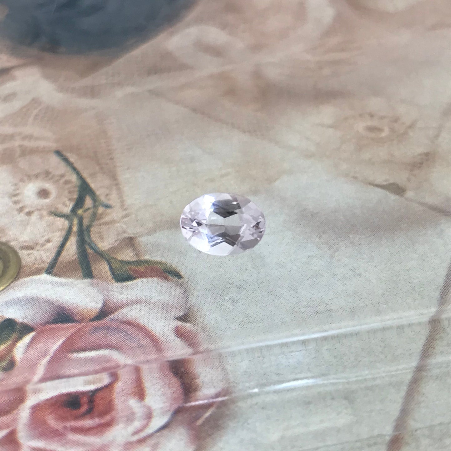 Light Purplish Pink Morganite 1.14 carats 8x6mm Oval Cut Morganite, Faceted Loose Beryl Unmounted Gemstone for Jewelry