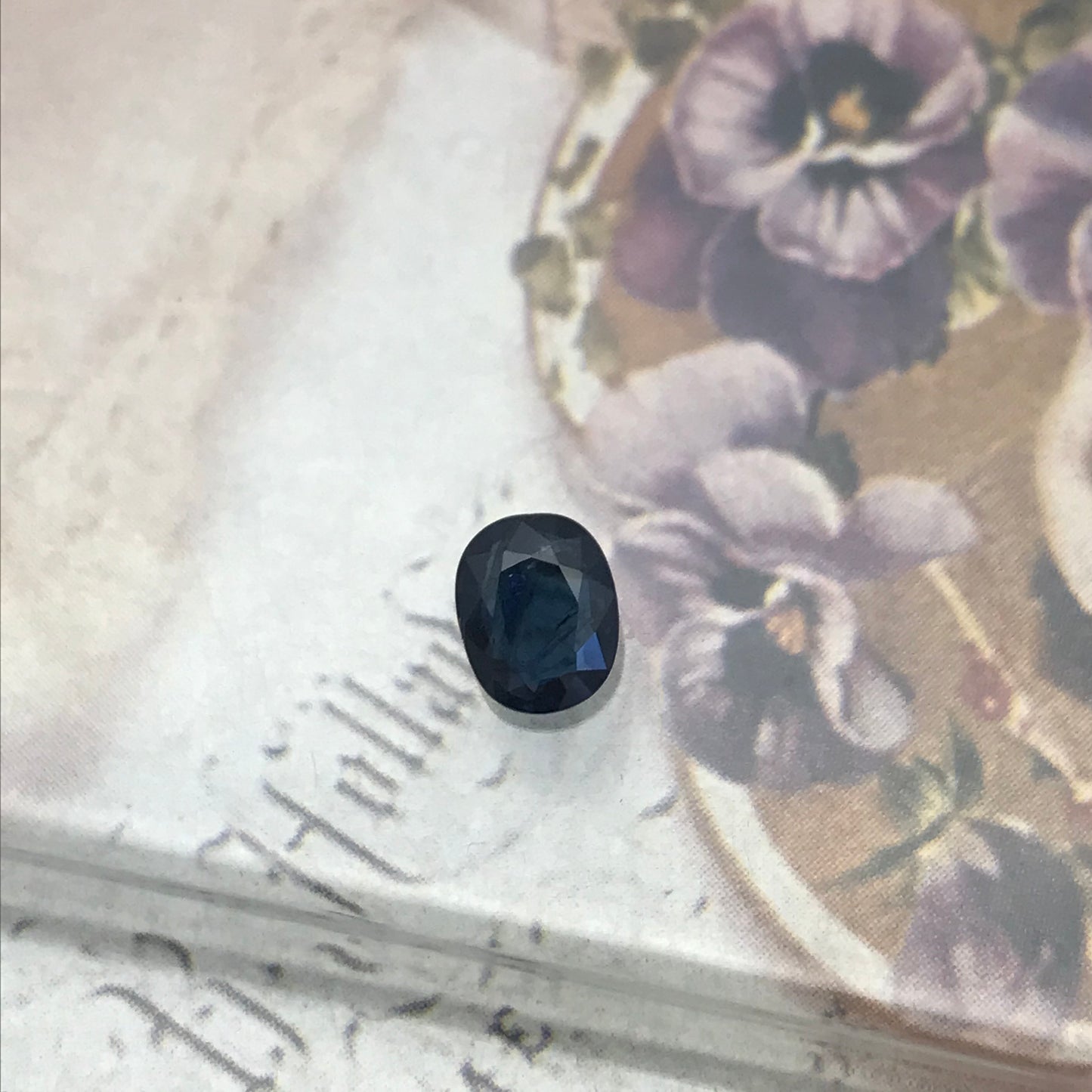 Dark Blue Sapphire 1 carat 6.5x5.2 mm Oval Cut