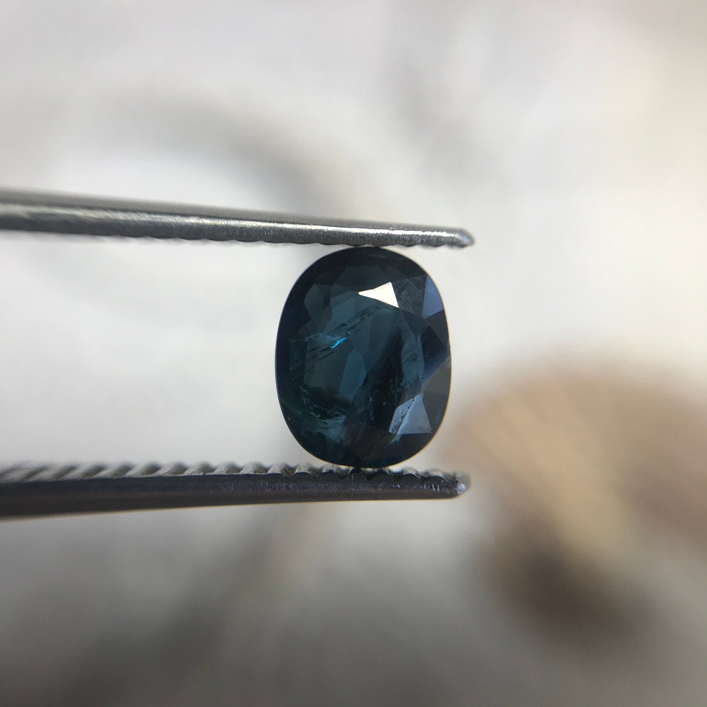 Dark Blue Sapphire 1 carat 6.5x5.2 mm Oval Cut