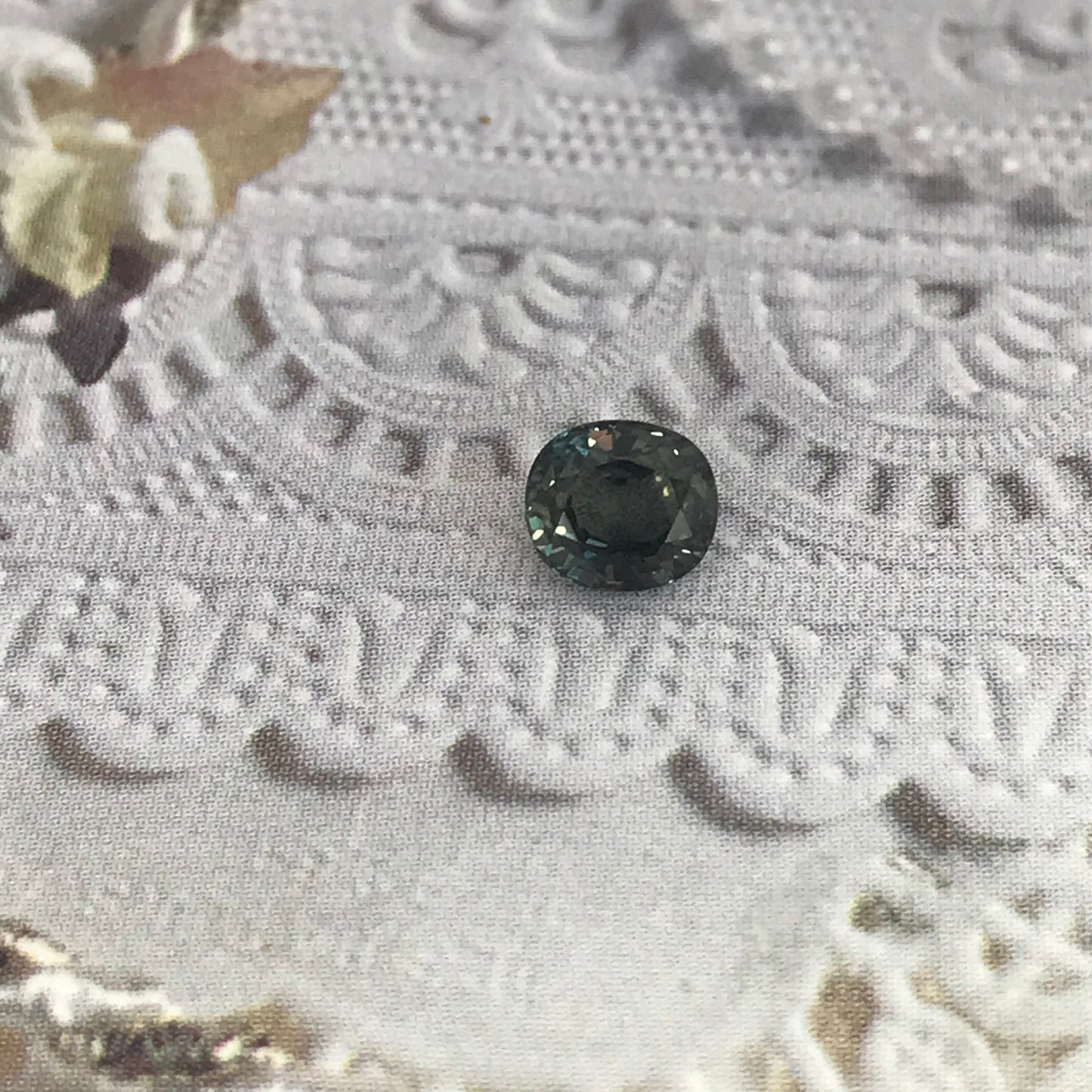 Unheated Purple Sapphire 0.87 carat 5.2x4.6 mm Oval Cut, Natural Tanzania Sapphire, Dark Greenish Purple,  Wholesale Faceted Loose Gemstone