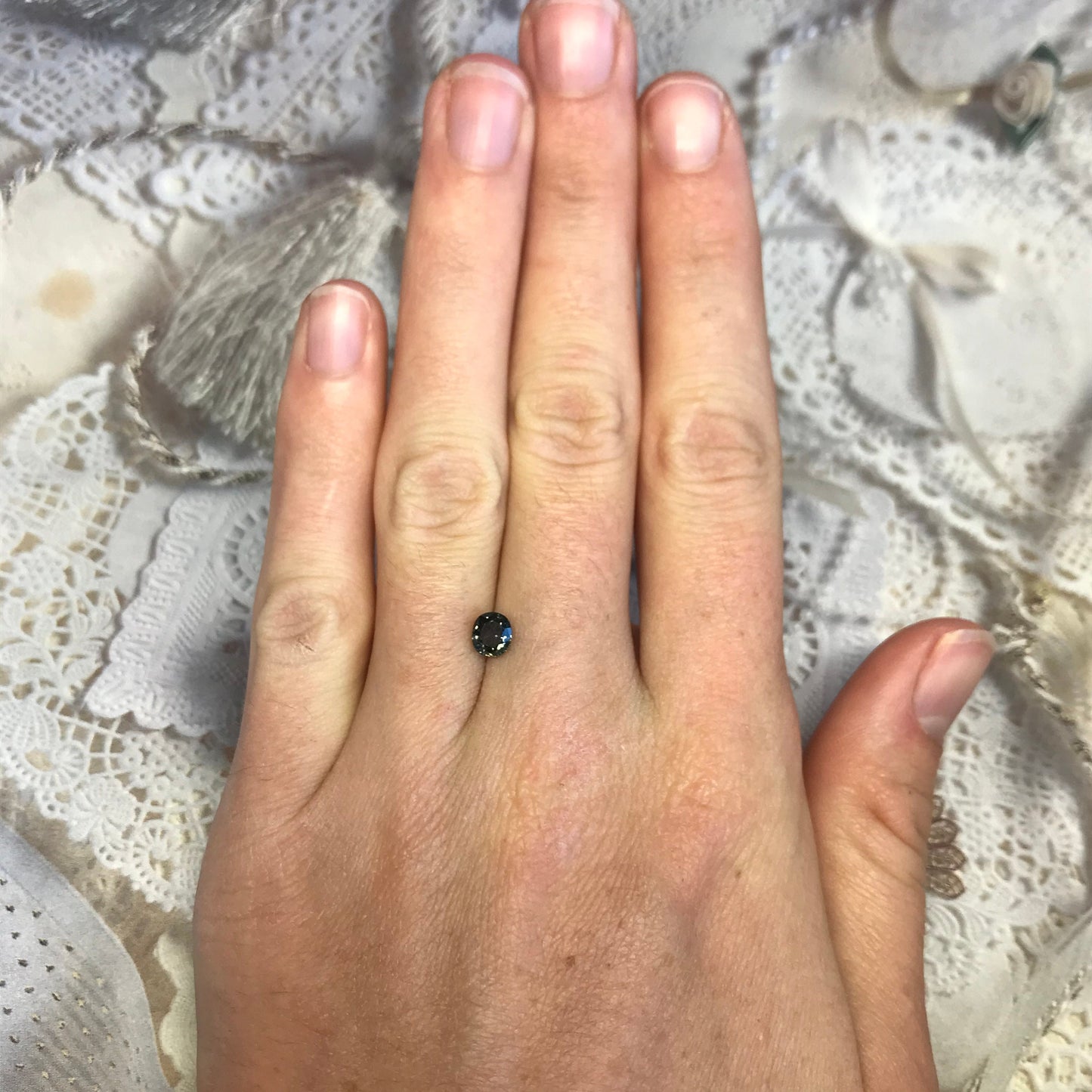 Unheated Purple Sapphire 0.87 carat 5.2x4.6 mm Oval Cut, Natural Tanzania Sapphire, Dark Greenish Purple,  Wholesale Faceted Loose Gemstone