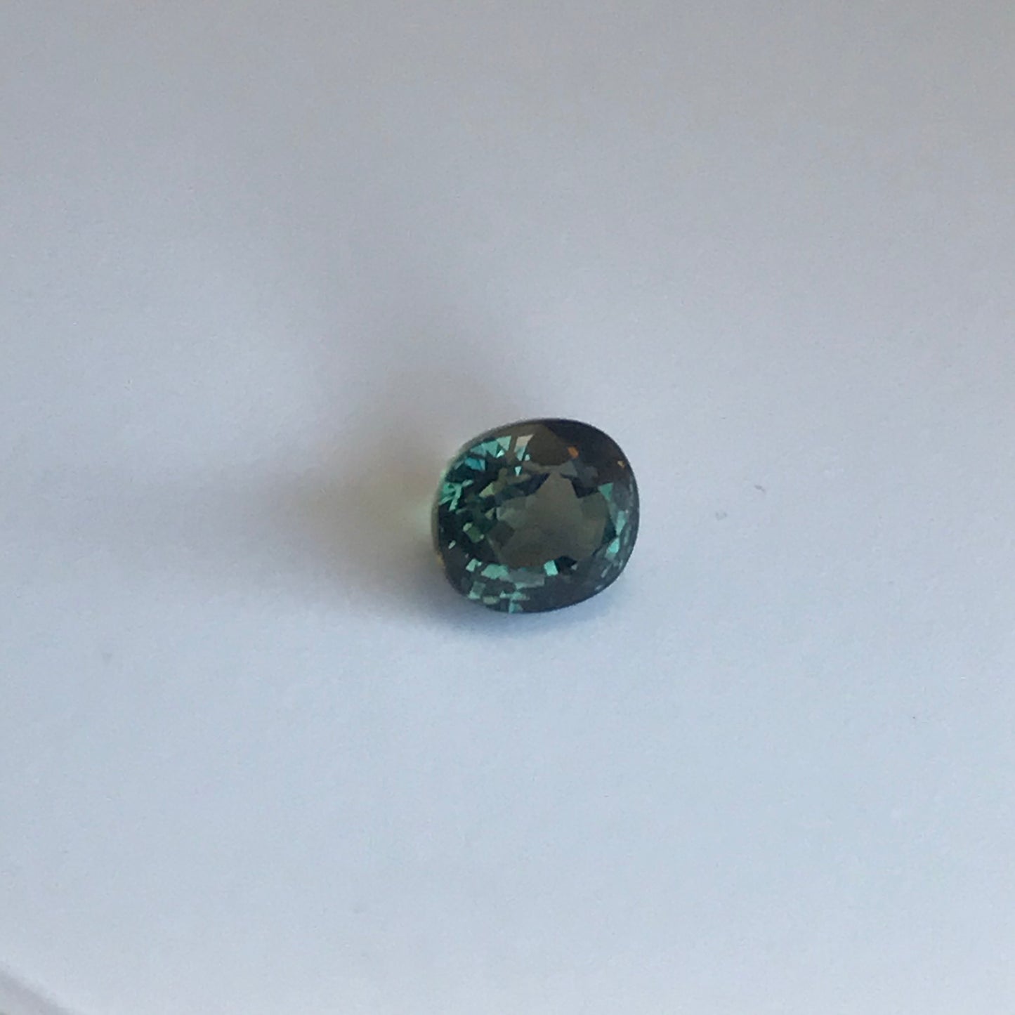 Unheated Purple Sapphire 0.87 carat 5.2x4.6 mm Oval Cut, Natural Tanzania Sapphire, Dark Greenish Purple,  Wholesale Faceted Loose Gemstone