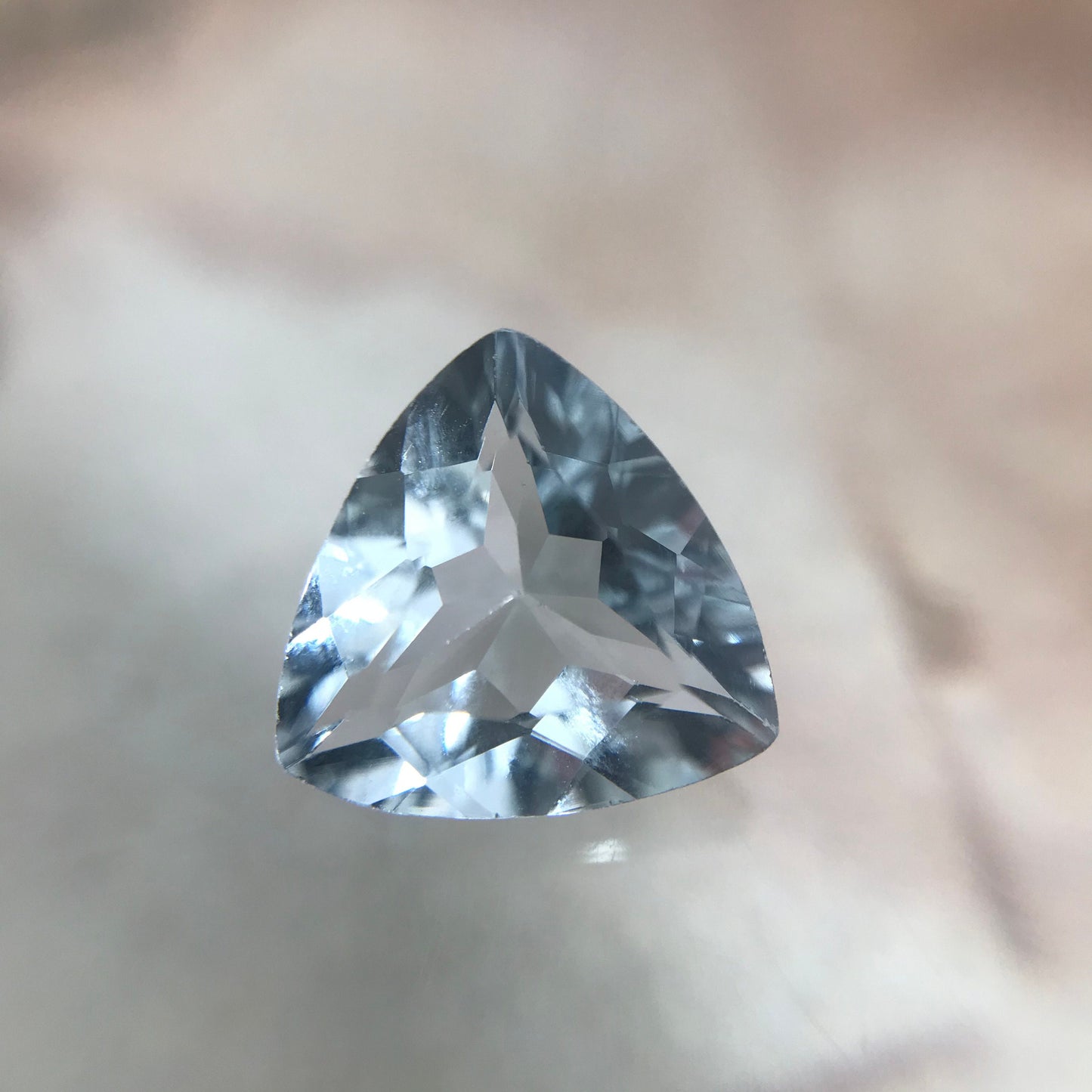 9mm Light Blue Aquamarine 1.85 Carats Trillion Cut Loose Beryl Unmounted Gemstone Faceted Gem March Birthstone