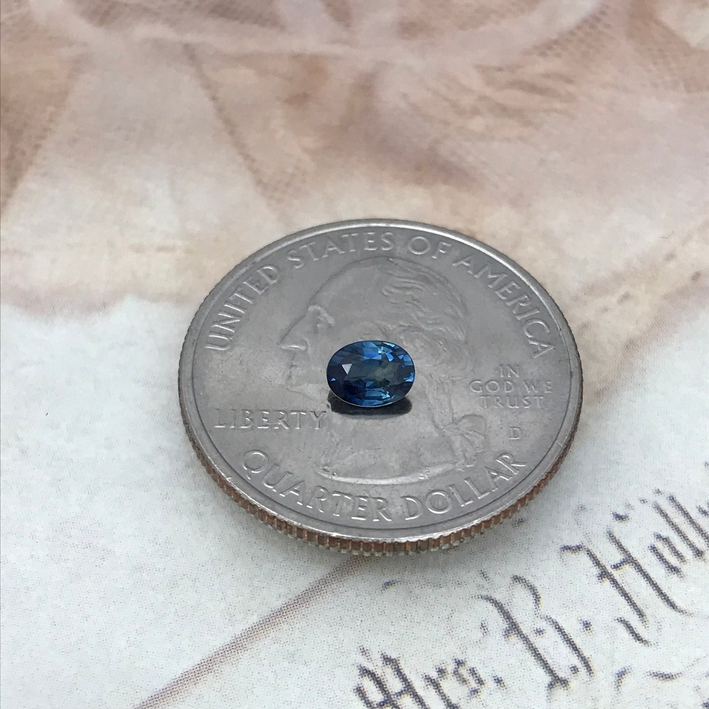 0.44 carat Natural Blue Sapphire 5x3.7 mm Oval Cut, Heat Only, Faceted Loose Gemstone Unmounted Gem, Earth Mined Stone