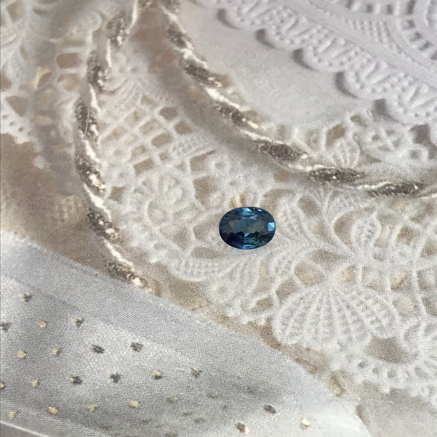 0.44 carat Natural Blue Sapphire 5x3.7 mm Oval Cut, Heat Only, Faceted Loose Gemstone Unmounted Gem, Earth Mined Stone