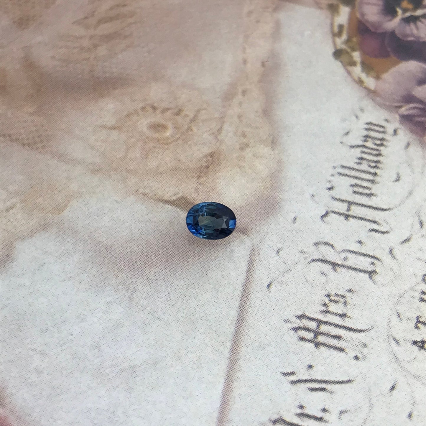 0.44 carat Natural Blue Sapphire 5x3.7 mm Oval Cut, Heat Only, Faceted Loose Gemstone Unmounted Gem, Earth Mined Stone