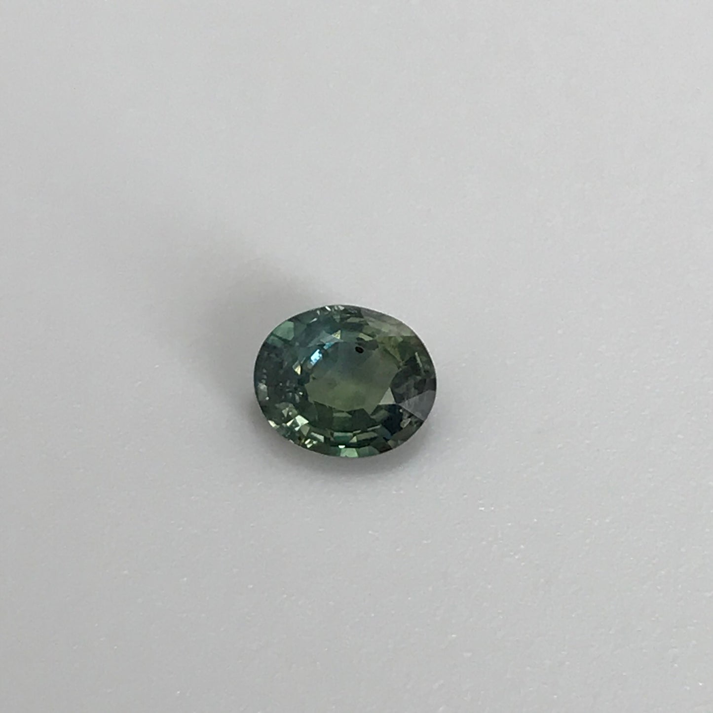 Bluish Green Sapphire 0.93 carat 6x5 mm Oval Cut, Natural Unheated Madagascar Parti Sapphire, Loose Gemstone