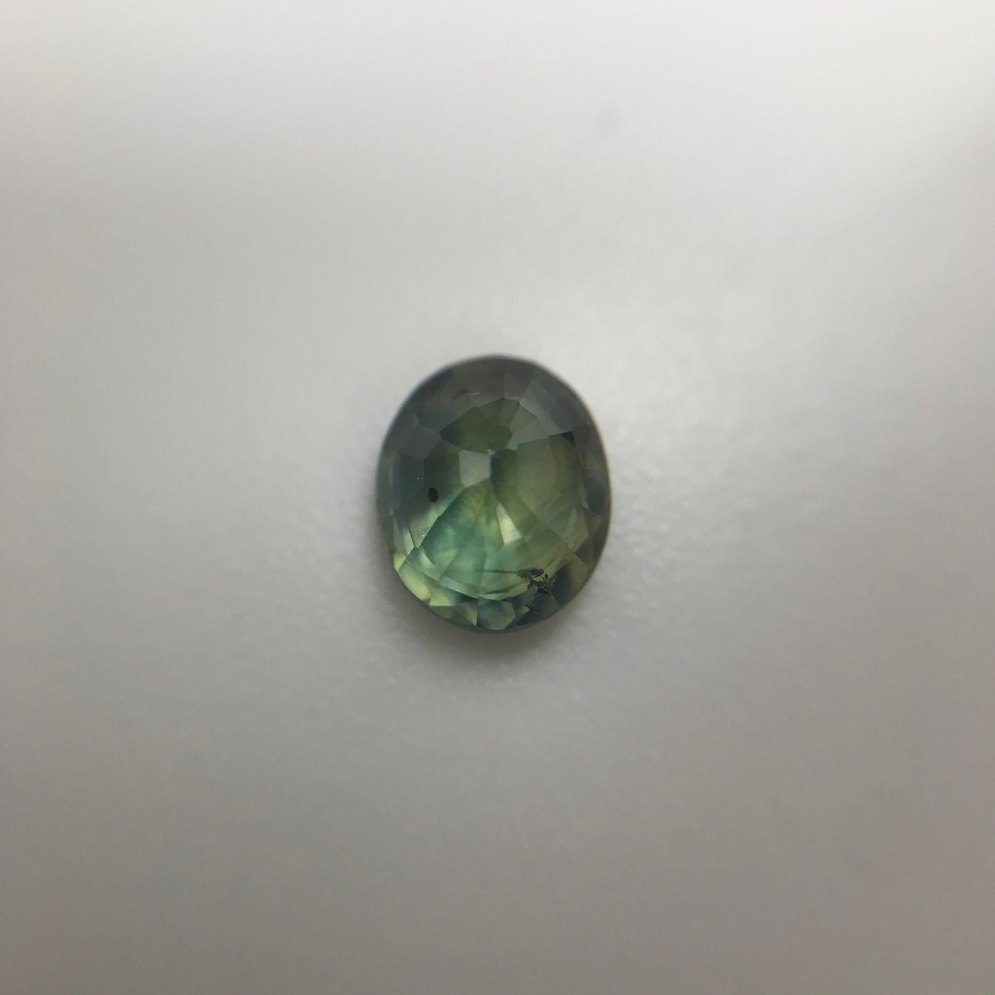 Bluish Green Sapphire 0.93 carat 6x5 mm Oval Cut, Natural Unheated Madagascar Parti Sapphire, Loose Gemstone