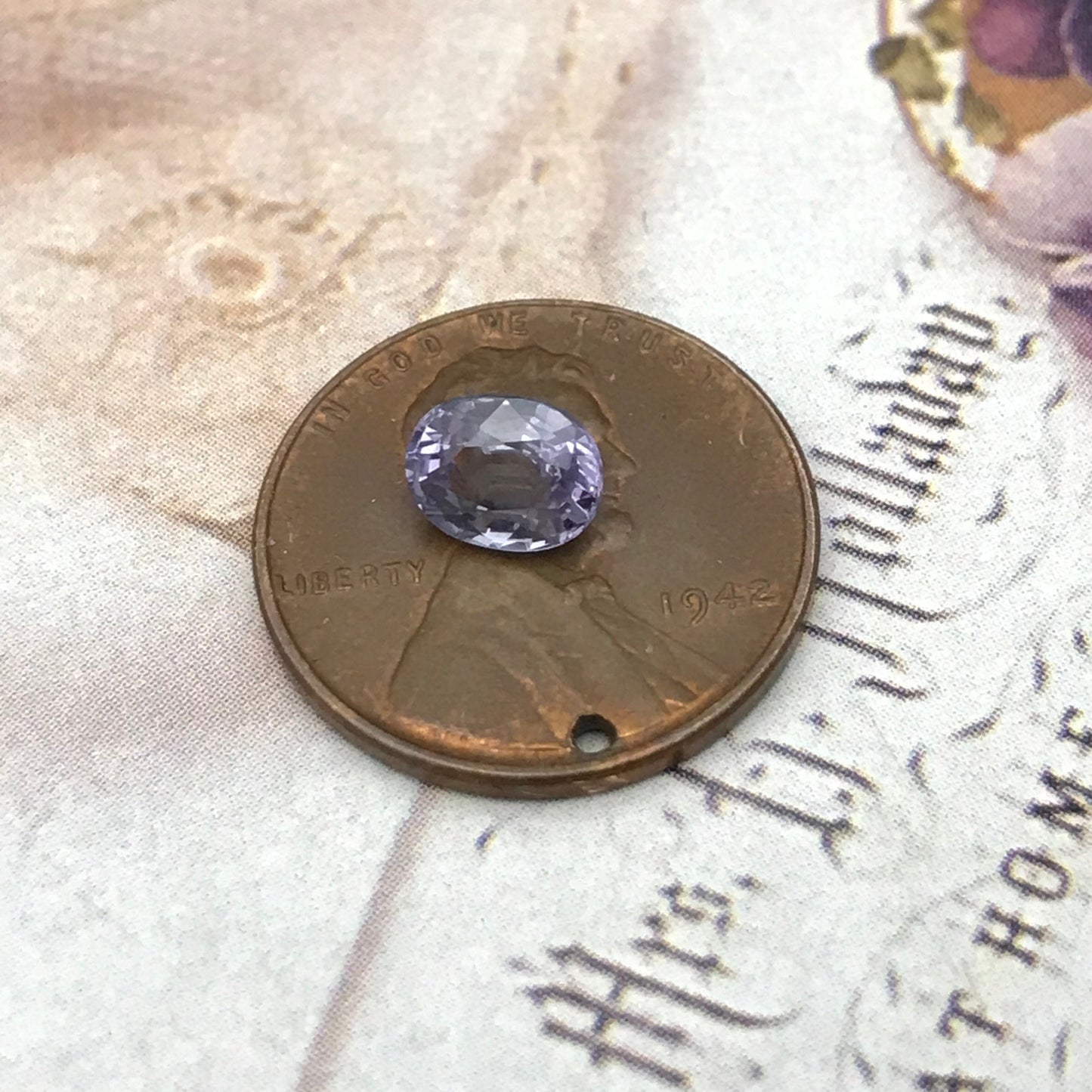 Bluish Purple Sapphire 1.19 carat 6.6x5.2 mm Oval Cut, Natural Madagascar Sapphire, Faceted Loose Gemstone