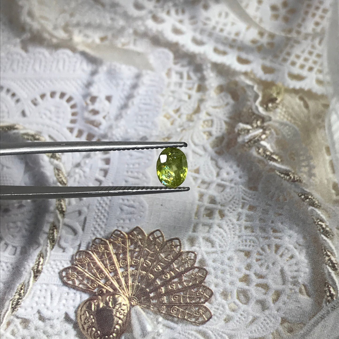 Yellowish Green Sphene 1 Carat 7x5mm Oval Cut, Natural Madagascar Sphene, faceted loose wholesale gemstone for jewelry