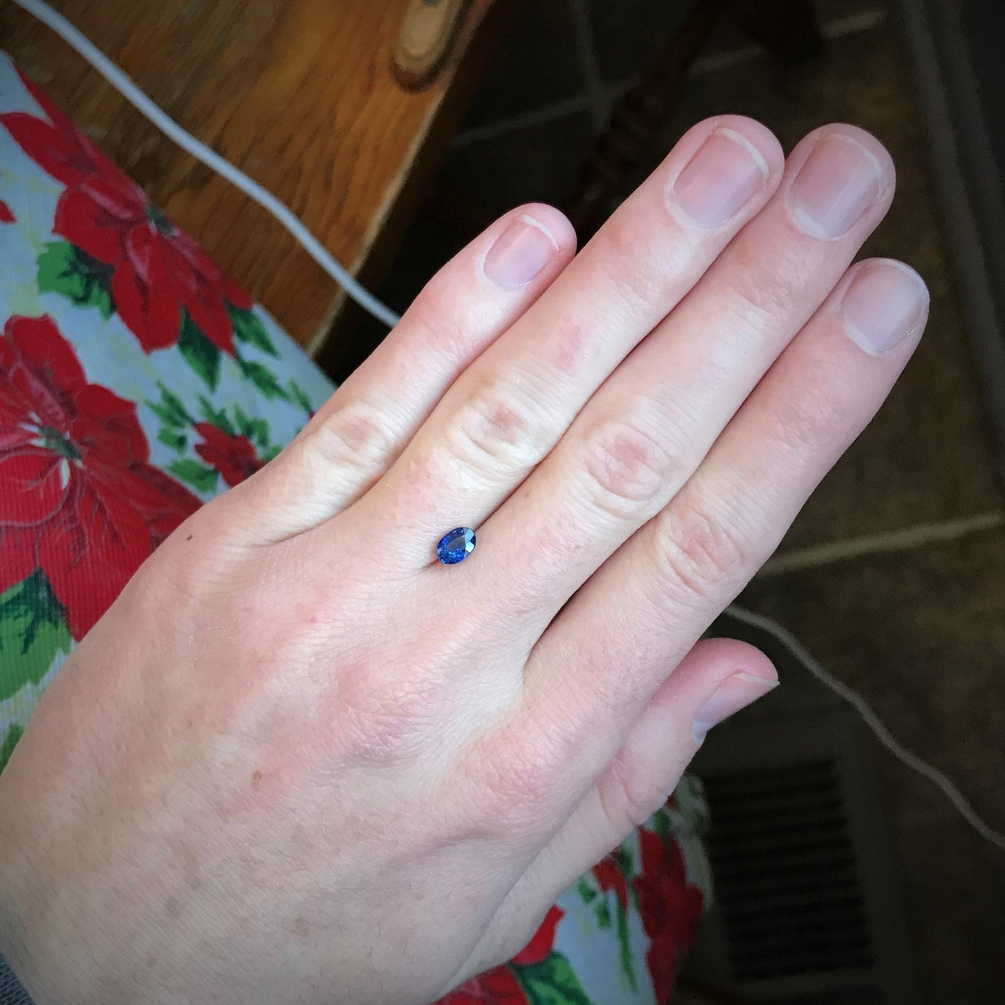 6x4mm Natural Blue Sapphire 0.82 Carats Oval Cut Heated Corundum, Unmounted Gem Faceted Loose Gemstone, US seller