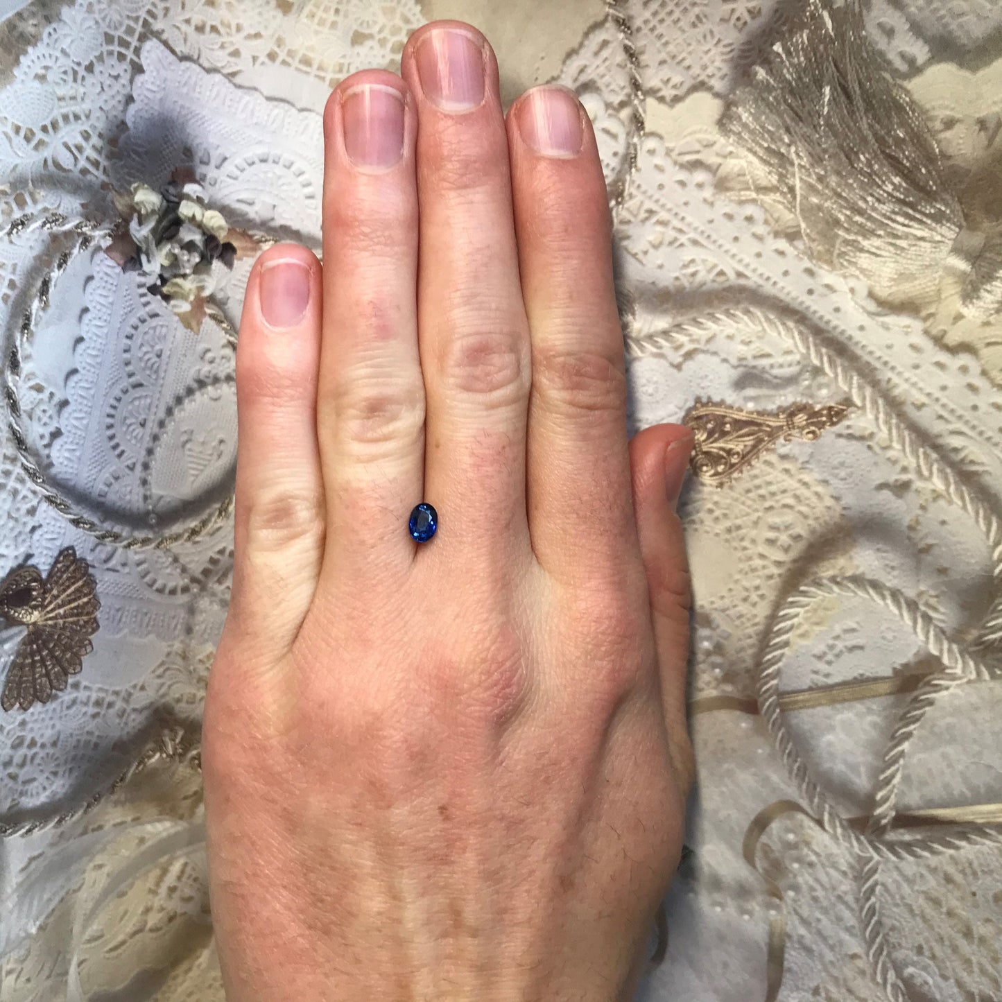 6x4mm Natural Blue Sapphire 0.82 Carats Oval Cut Heated Corundum, Unmounted Gem Faceted Loose Gemstone, US seller