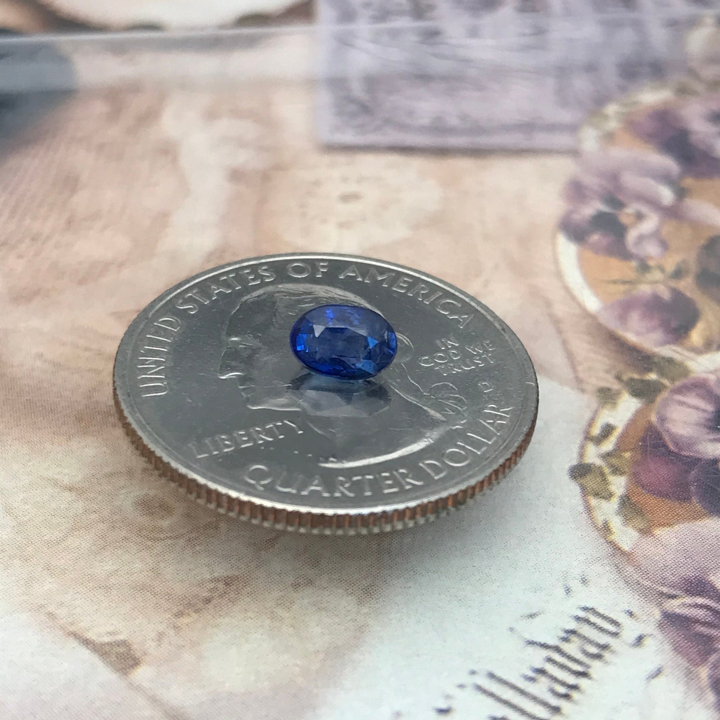 6x4mm Natural Blue Sapphire 0.82 Carats Oval Cut Heated Corundum, Unmounted Gem Faceted Loose Gemstone, US seller
