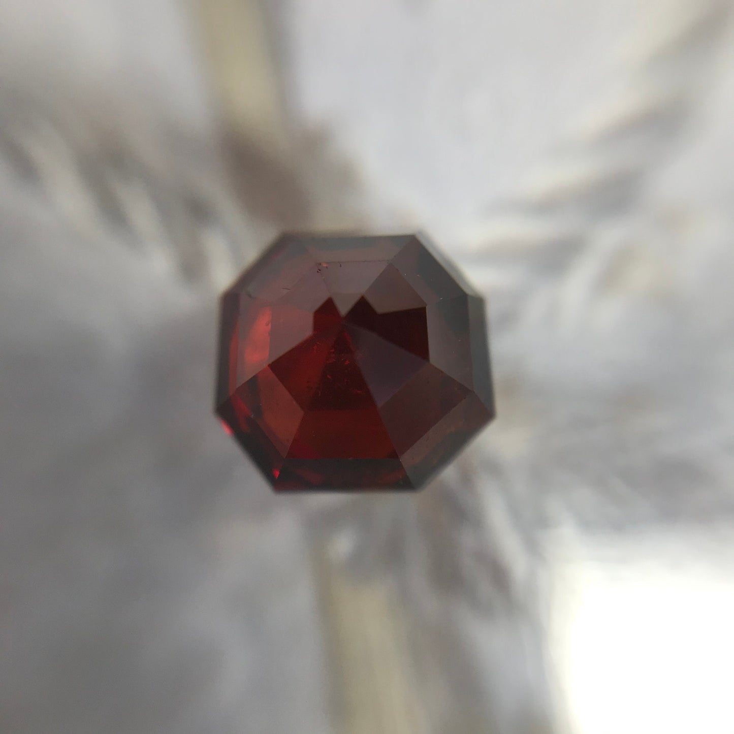 Natural Red Spessartite Garnet 4.88 carats 9mm Octagon Cut Faceted Loose Unmounted Gemstone for Jewelry Genuine Gem