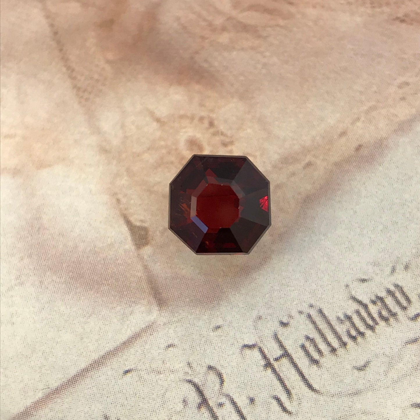 Natural Red Spessartite Garnet 4.88 carats 9mm Octagon Cut Faceted Loose Unmounted Gemstone for Jewelry Genuine Gem
