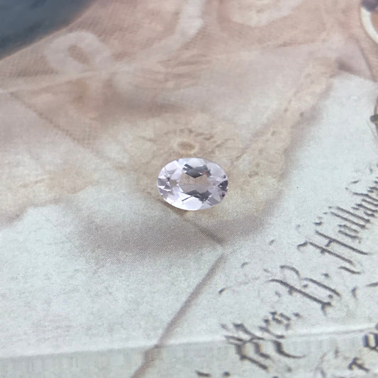 Light Purplish Pink Morganite 1.14 carats 8x6mm Oval Cut Morganite, Faceted Loose Beryl Unmounted Gemstone for Jewelry