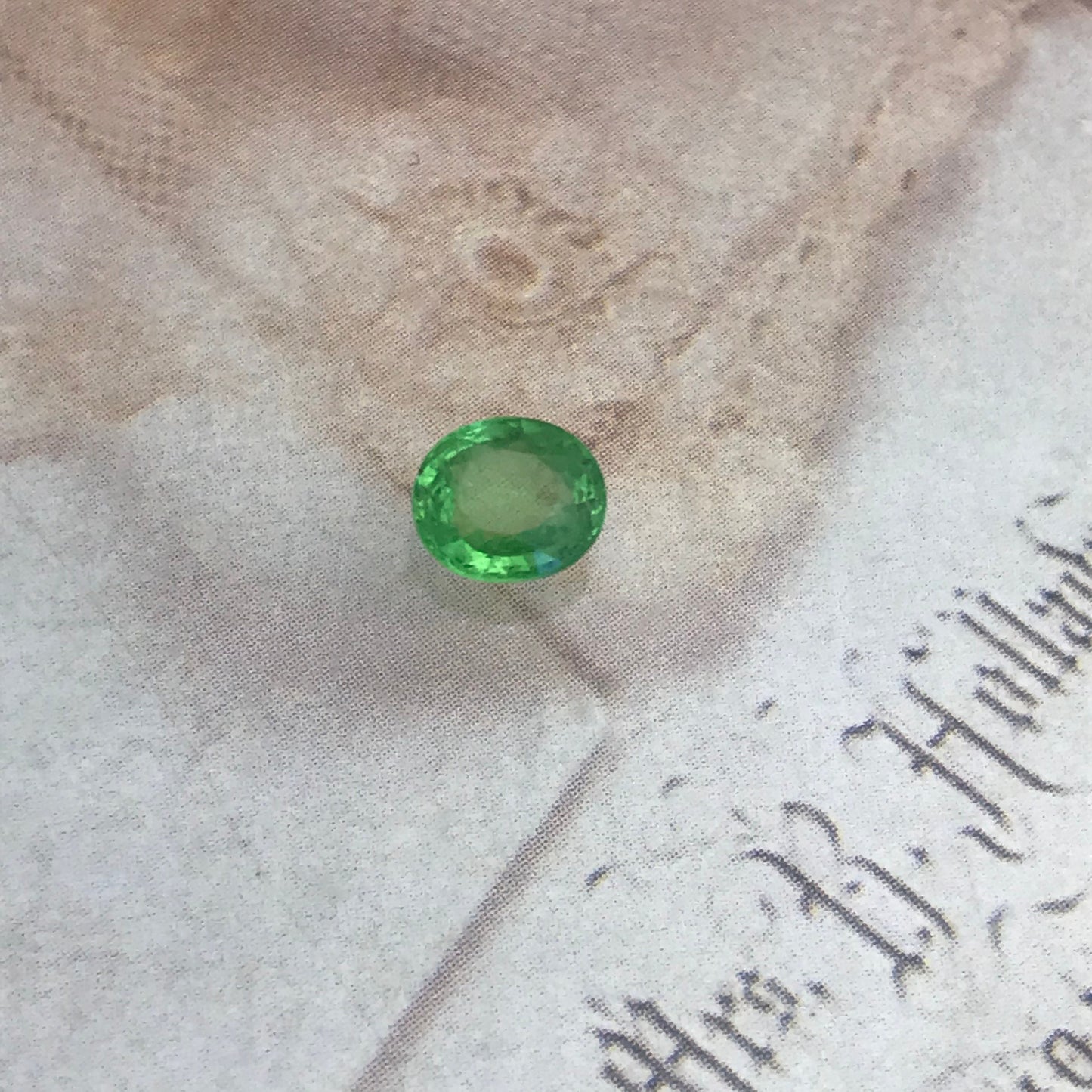 Natural Tsavorite Garnet 1.05 carats 6.6x6mm Faceted Oval Genuine Gemstone Unmounted Loose Gem Earth Mined Green Garnet