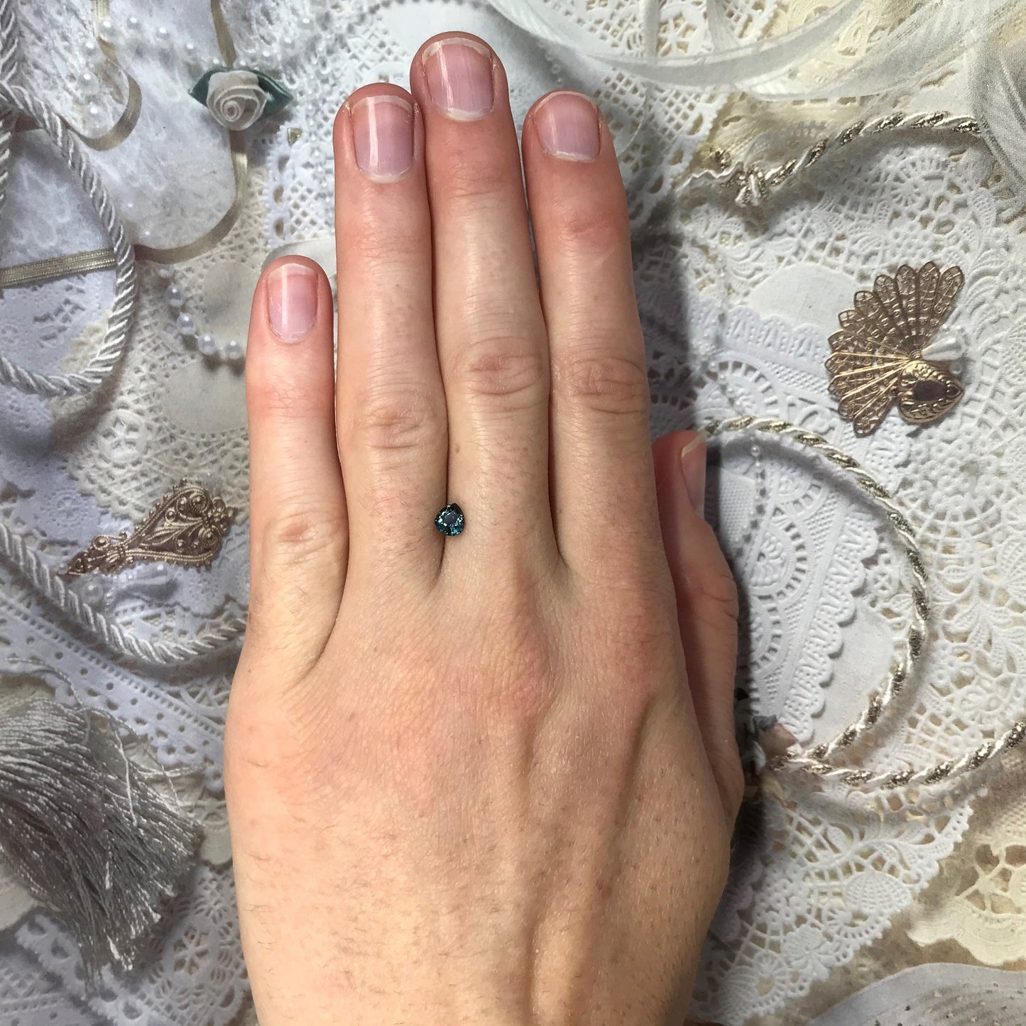 Color Change Natural Sapphire 5x4.5mm 0.49 Carat - Blue Purple to Green Untreated Gemstone - Pear Corundum Gem Faceted Loose Unmounted