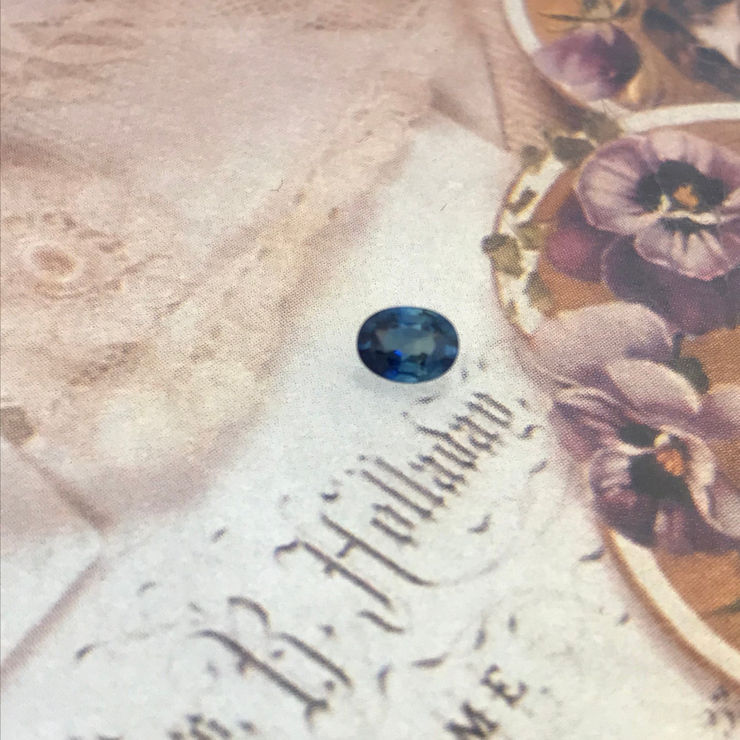 0.44 carat Natural Blue Sapphire 5x3.7 mm Oval Cut, Heat Only, Faceted Loose Gemstone Unmounted Gem, Earth Mined Stone