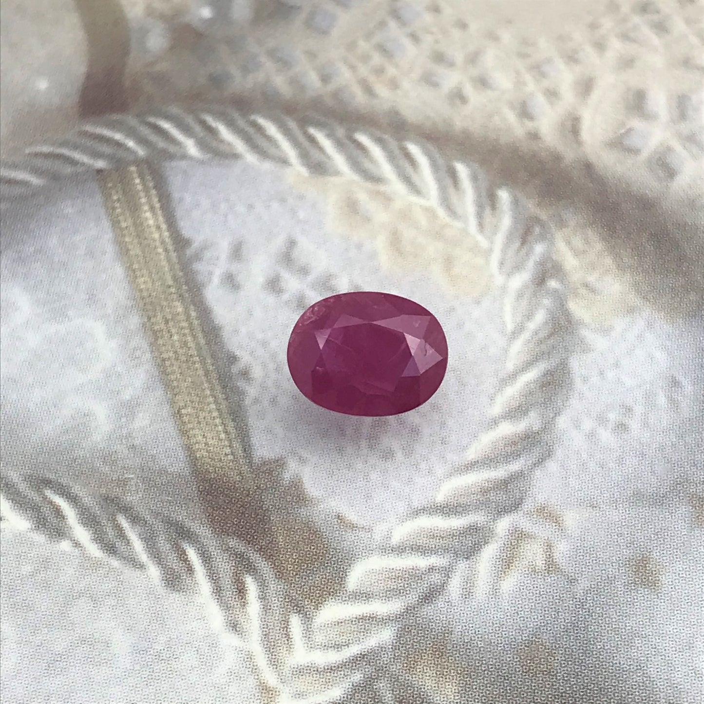 1.69 Carat Natural Ruby Low Heat 8x6mm Oval Loose Gemstone Faceted Gem Corundum Pink Red Beautiful July Birthstone Earth Mined