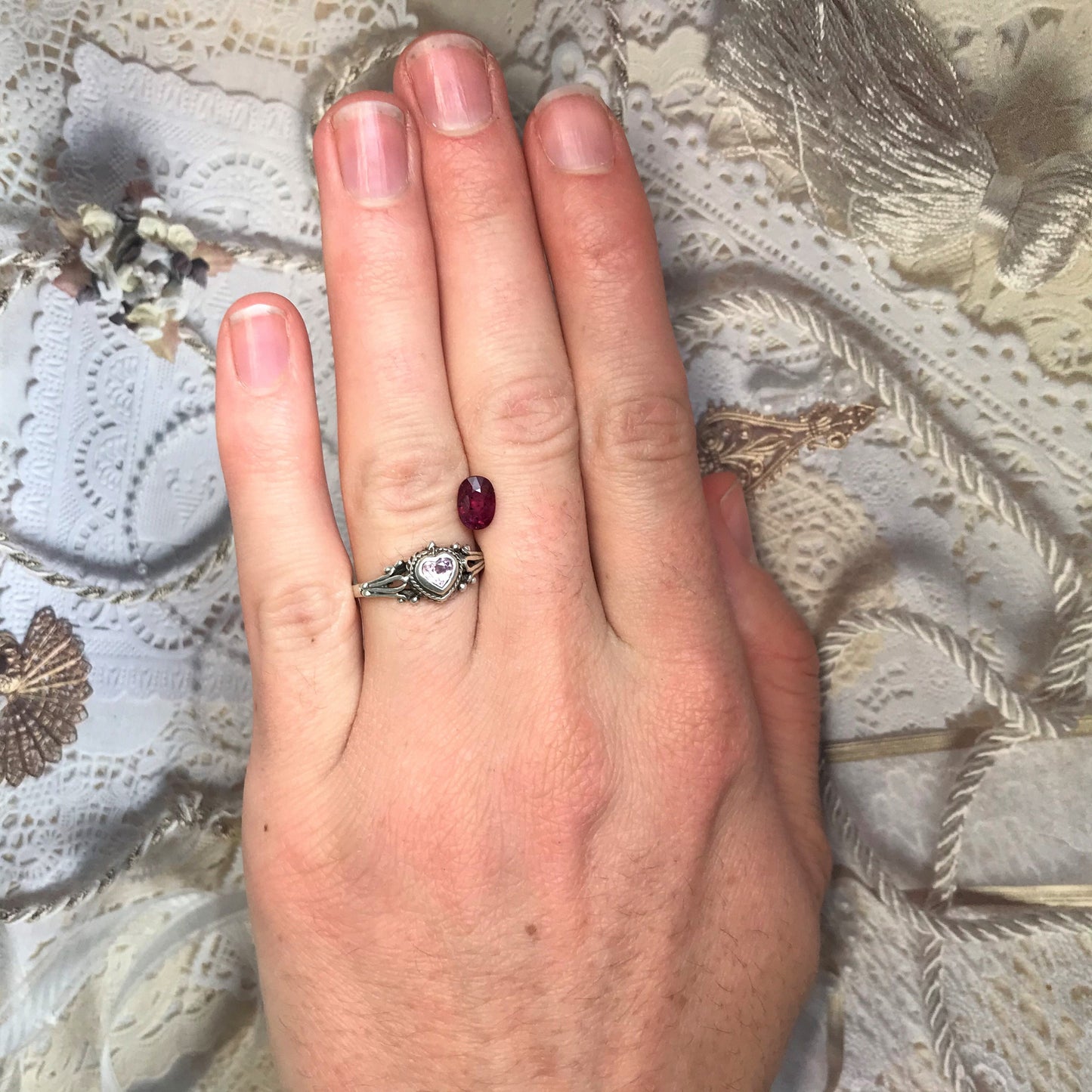 7x5mm Natural Ruby Heated with Residues 0.86 Carat Oval Cut Gemstone Loose Faceted Corundum July Birthstone Treated Ruby