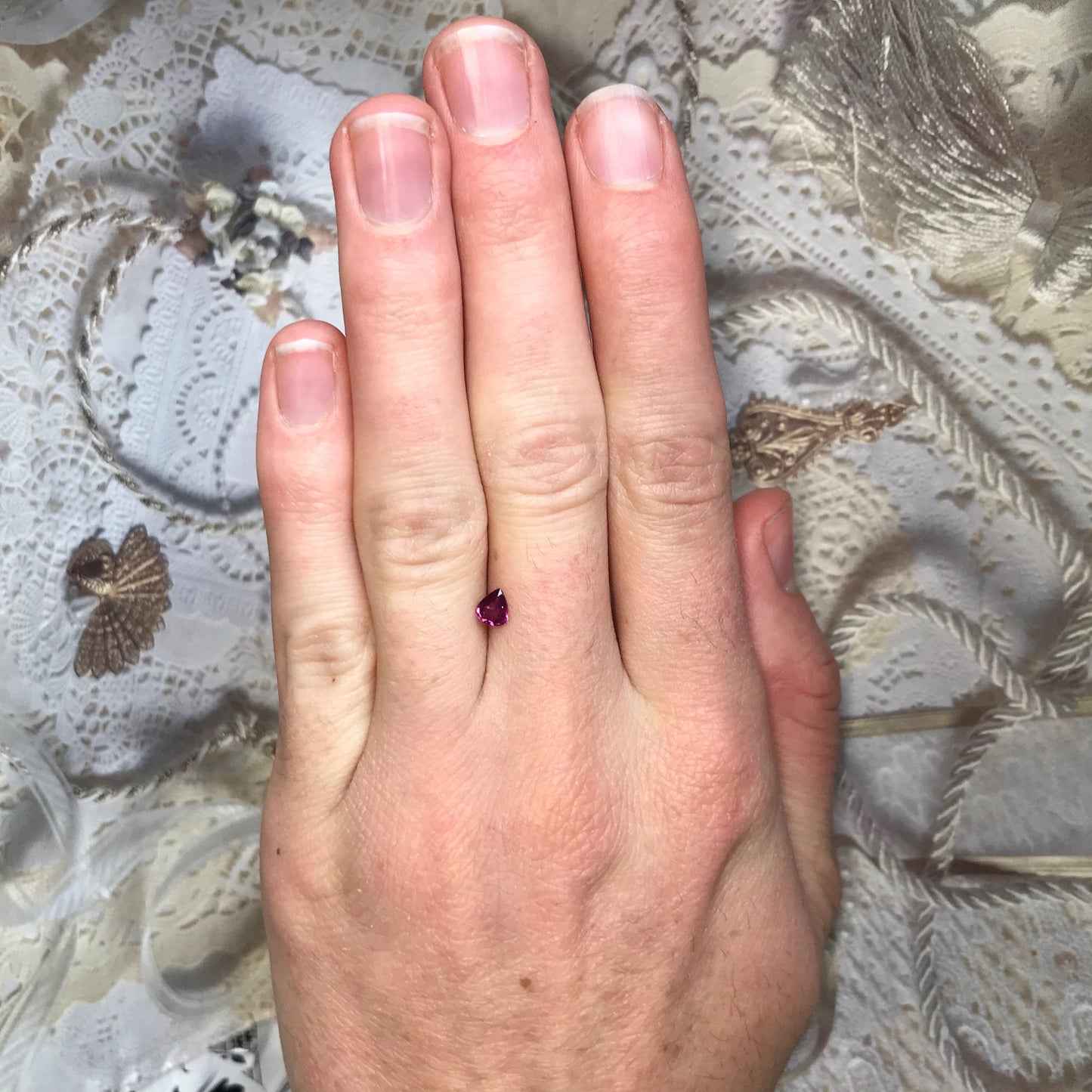 Natural Ruby 5x4mm Pear Cut No Heat Clarity Enhanced Gemstone Loose Faceted Corundum July Birthstone Treated Ruby