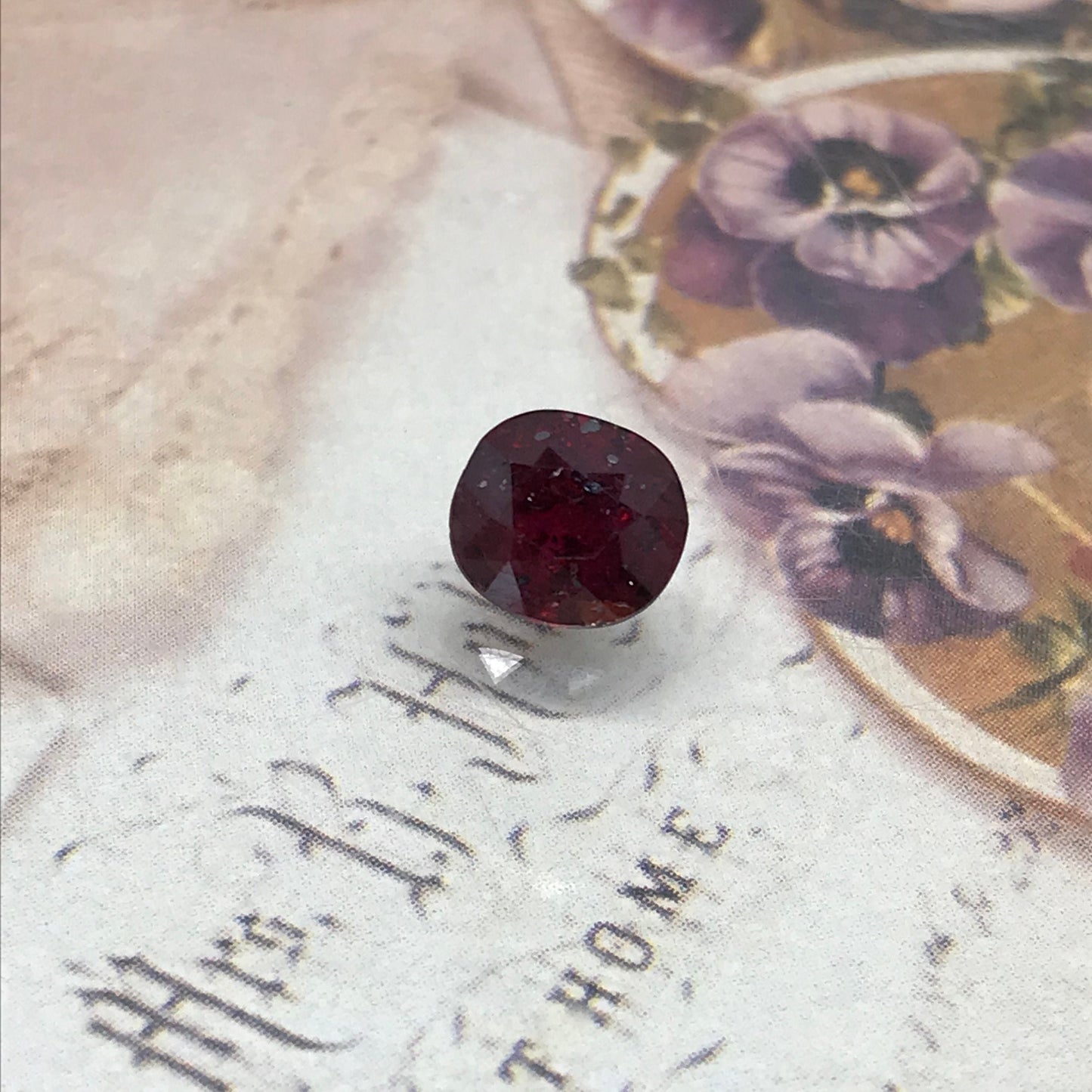 Natural Ruby Low Heat 2.16 Carat 7.4x6.8mm Loose Gemstone Faceted Gem Corundum Oval Cut Red Beautiful July Birthstone Earth Mined