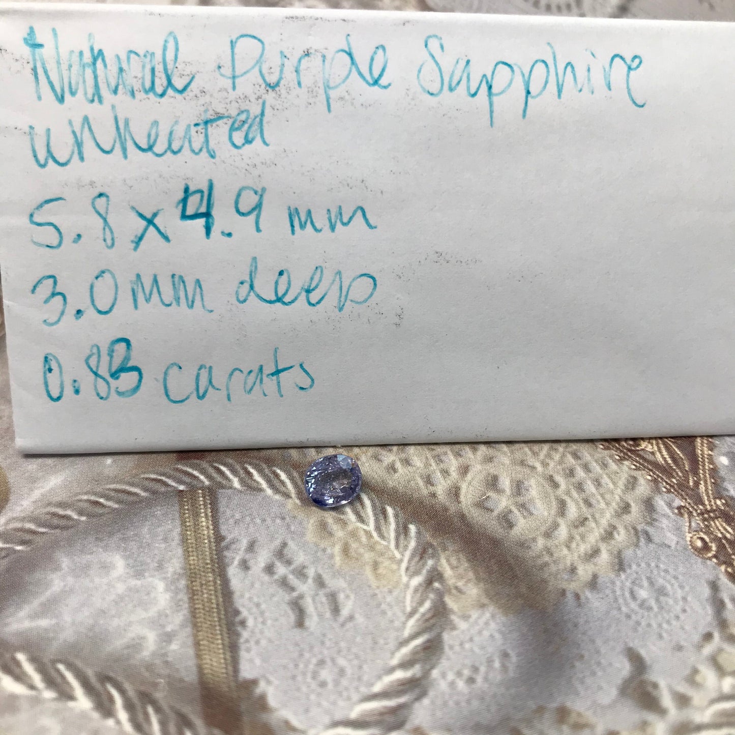 0.83 carat Untreated Natural Bluish Purple Sapphire 6x5mm Oval Cut Loose Faceted Stone