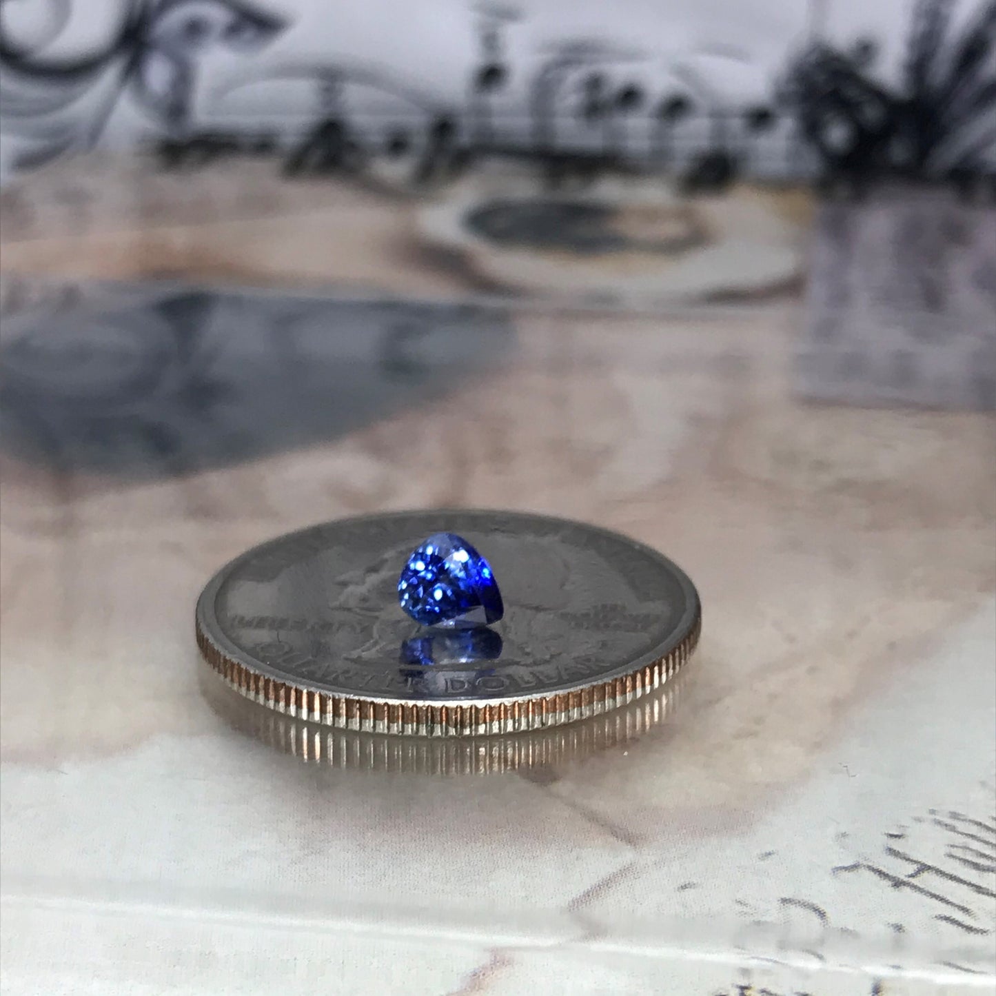 Natural Blue Sapphire 0.68 Carat 5x4.4mm Pear Corundum Unmounted Gem Faceted Loose Gemstone