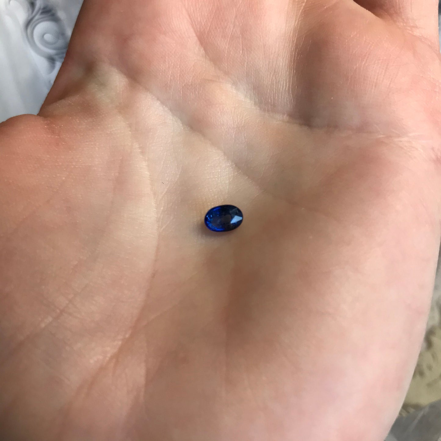 6x4mm Natural Blue Sapphire 0.82 Carats Oval Cut Heated Corundum, Unmounted Gem Faceted Loose Gemstone, US seller