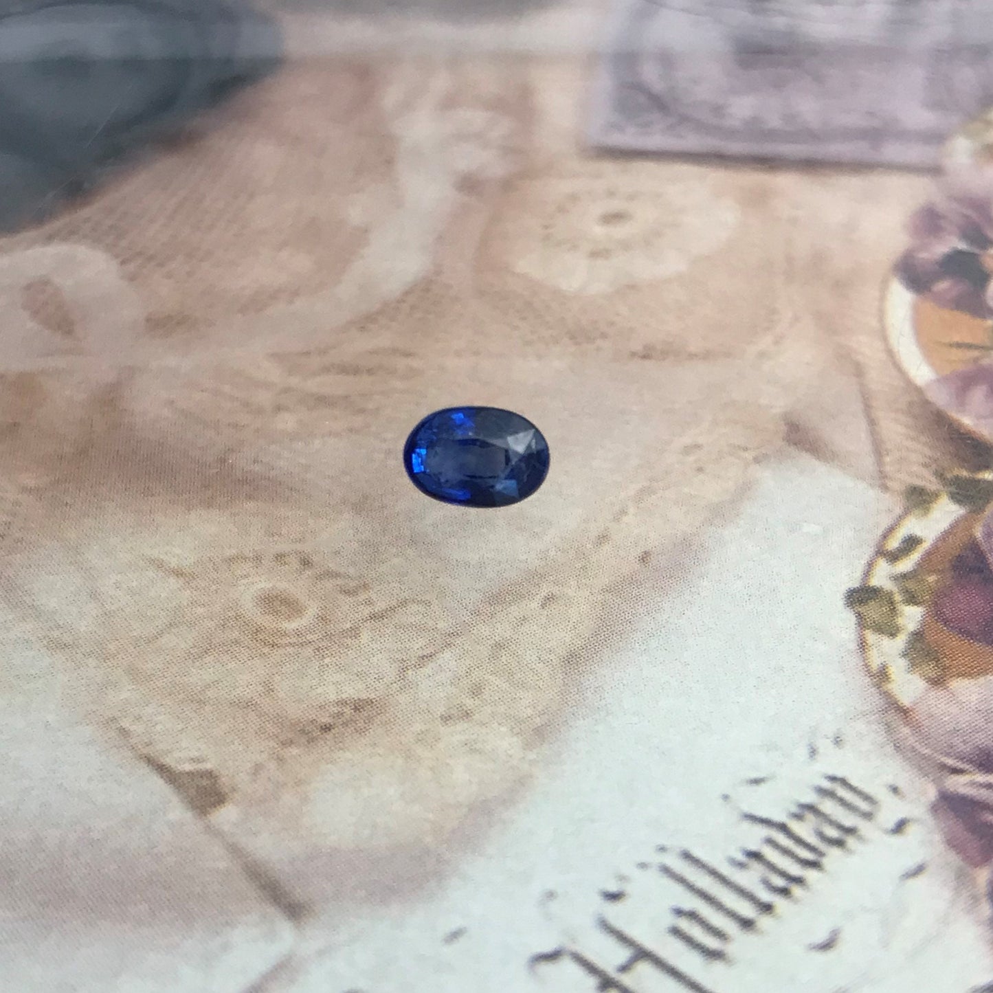 6x4mm Natural Blue Sapphire 0.82 Carats Oval Cut Heated Corundum, Unmounted Gem Faceted Loose Gemstone, US seller