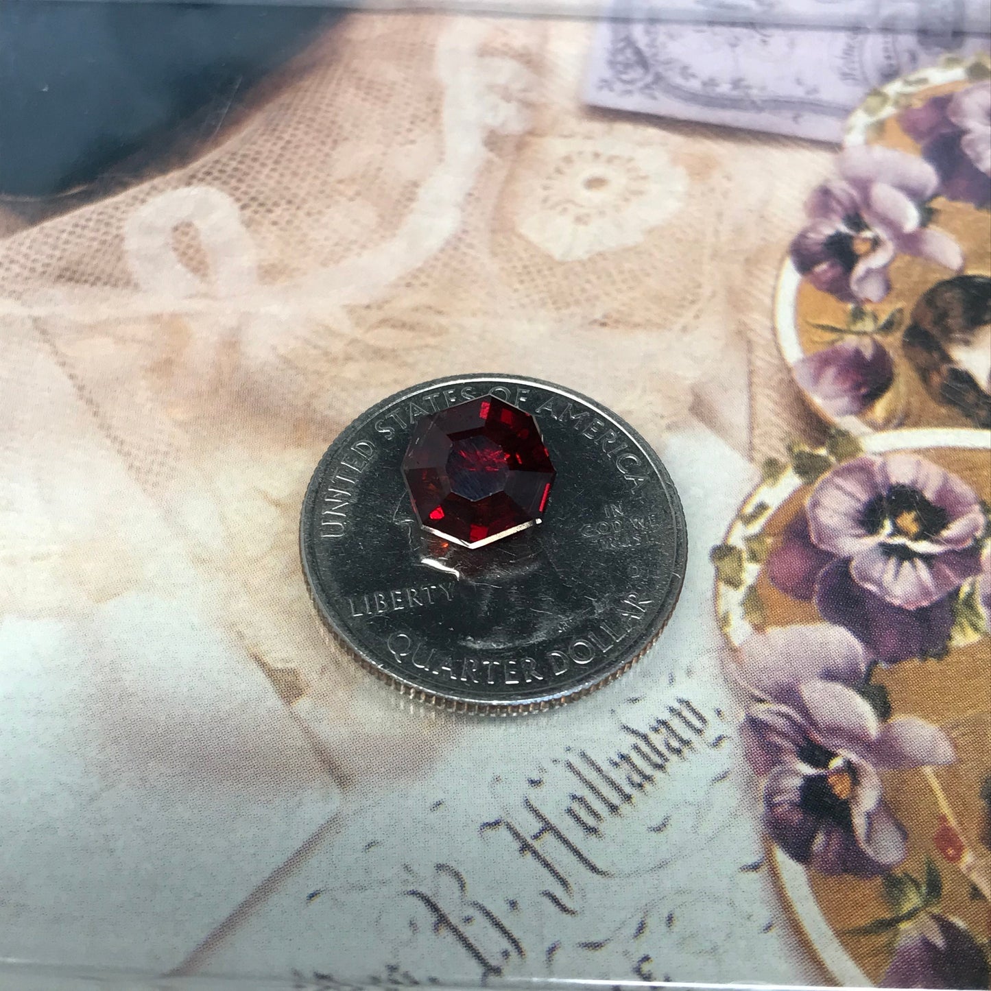 Natural Red Spessartite Garnet 4.88 carats 9mm Octagon Cut Faceted Loose Unmounted Gemstone for Jewelry Genuine Gem