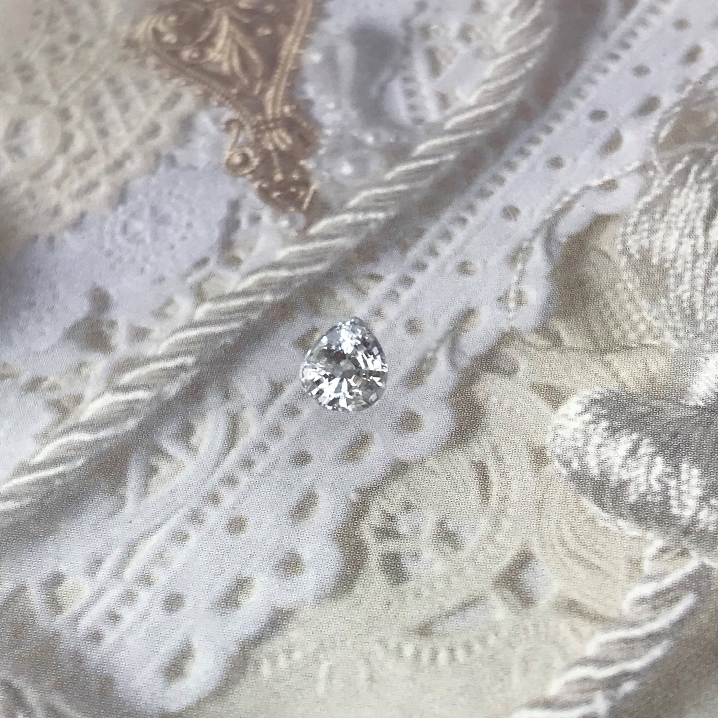 Natural Purple Gray Sapphire 0.77 carat 5.5 x 5 mm Pear Cut, Faceted Loose Gemstone Light Purple Unmounted Gem