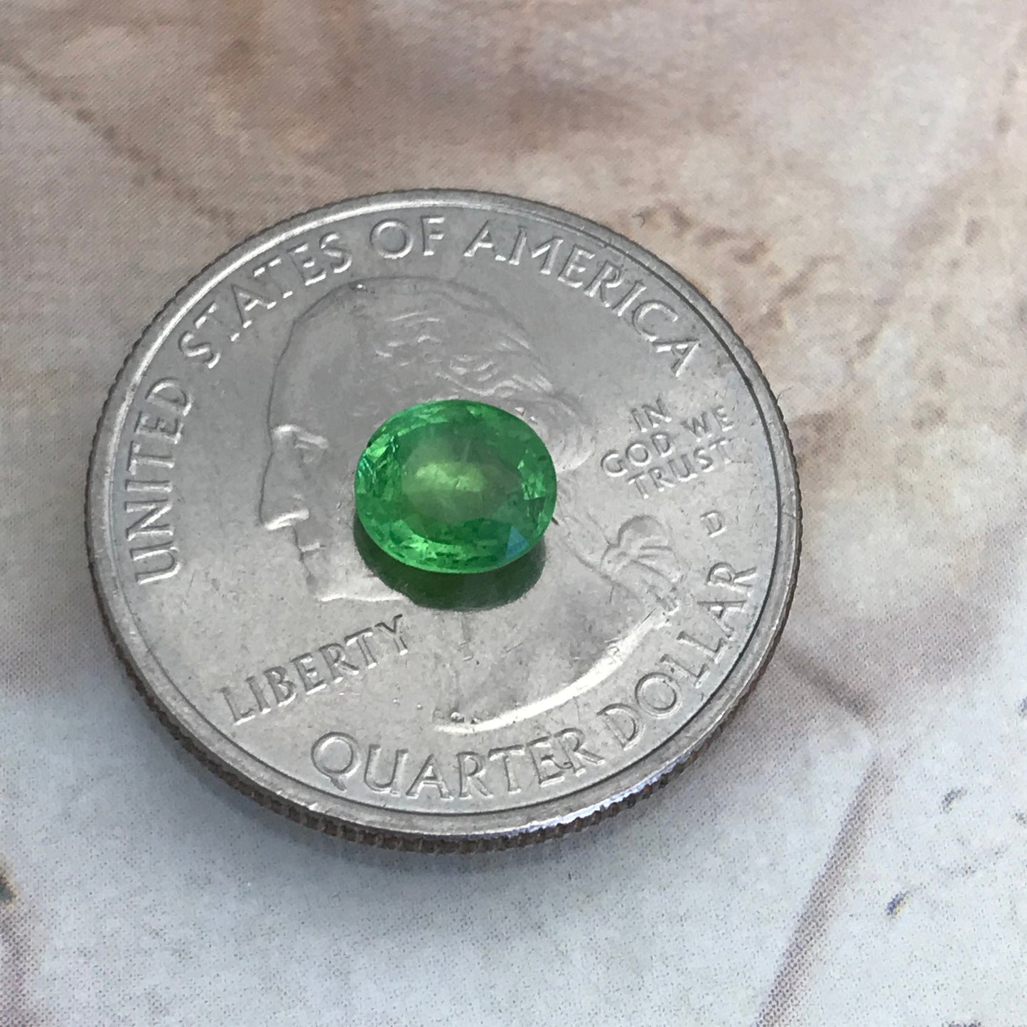 Natural Tsavorite Garnet 1.05 carats 6.6x6mm Faceted Oval Genuine Gemstone Unmounted Loose Gem Earth Mined Green Garnet