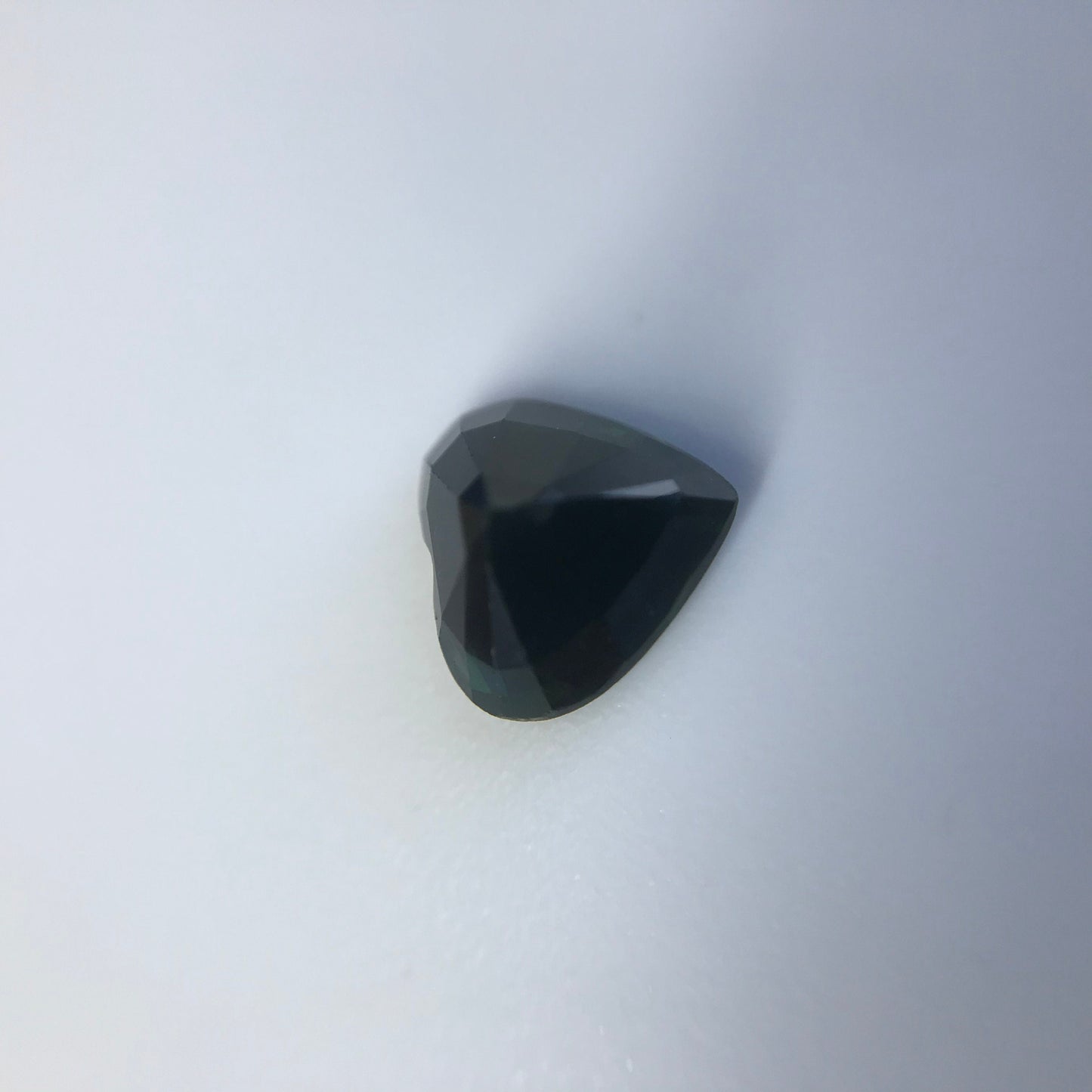 6mm Heart Sapphire Natural Dark Green -1.26 Carat- Faceted Loose Gem