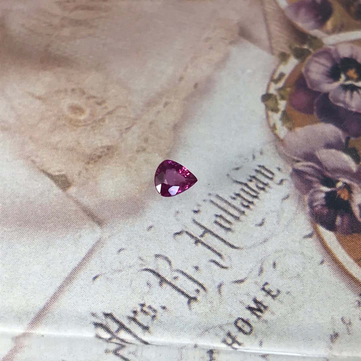 Natural Ruby 5x4mm Pear Cut No Heat Clarity Enhanced Gemstone Loose Faceted Corundum July Birthstone Treated Ruby