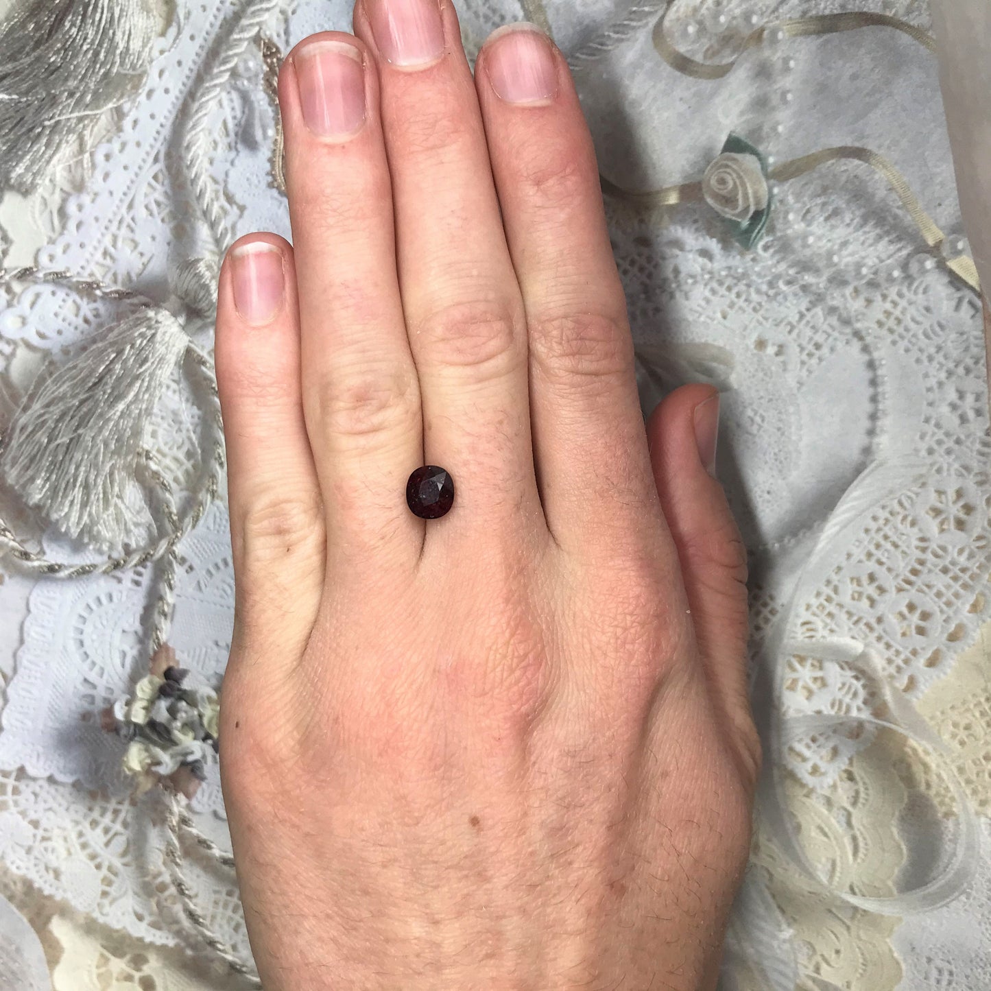 Natural Ruby Low Heat 2.02 Carat 7.4x6.6mm Loose Gemstone Faceted Gem Corundum Oval Cut Red Beautiful July Birthstone Earth Mined