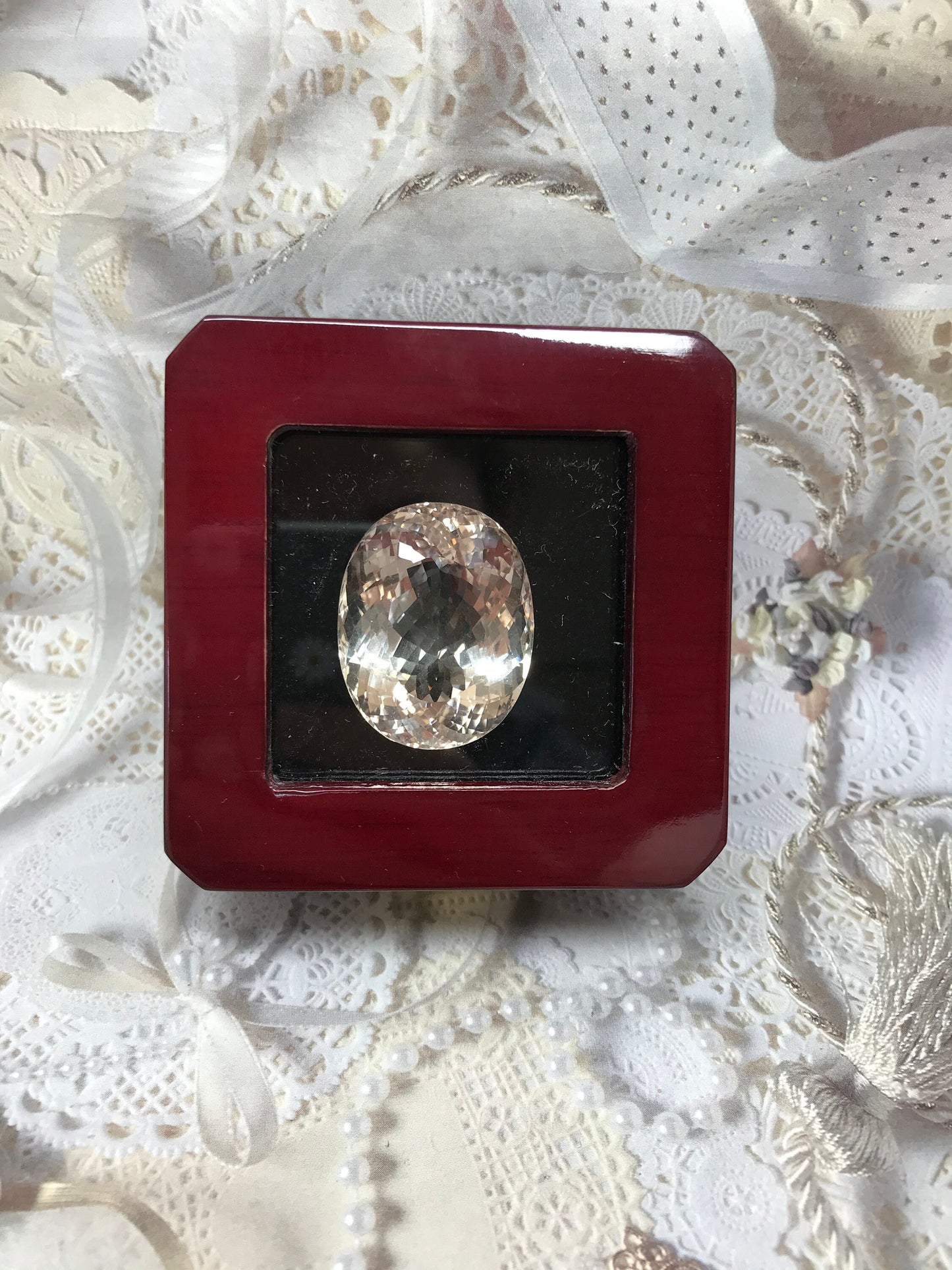 134 carat Natural Peach Topaz 33x26mm Oval Cut Faceted Gemstone Huge Gem Large Stone Loose Unmounted Topaz