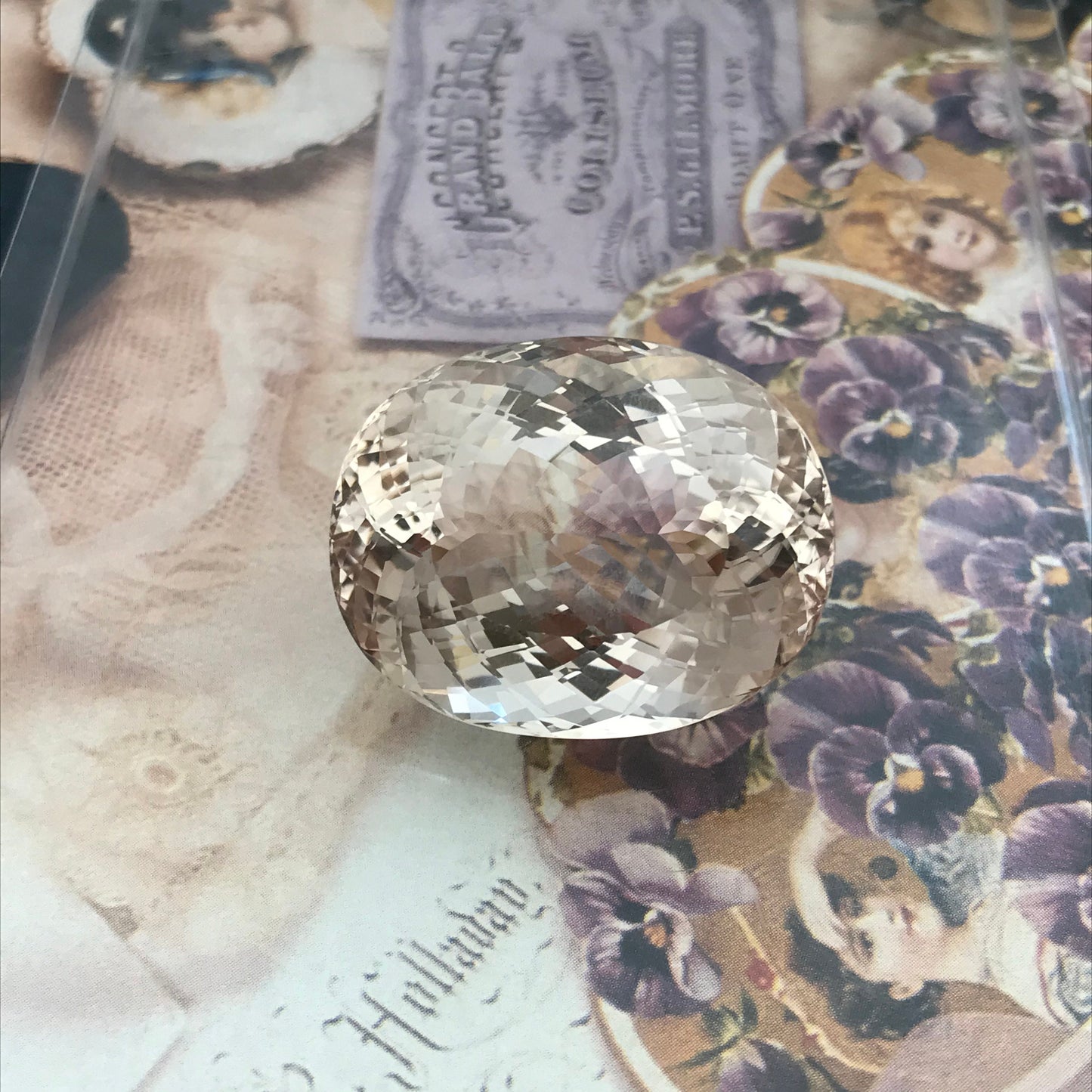 134 carat Natural Peach Topaz 33x26mm Oval Cut Faceted Gemstone Huge Gem Large Stone Loose Unmounted Topaz