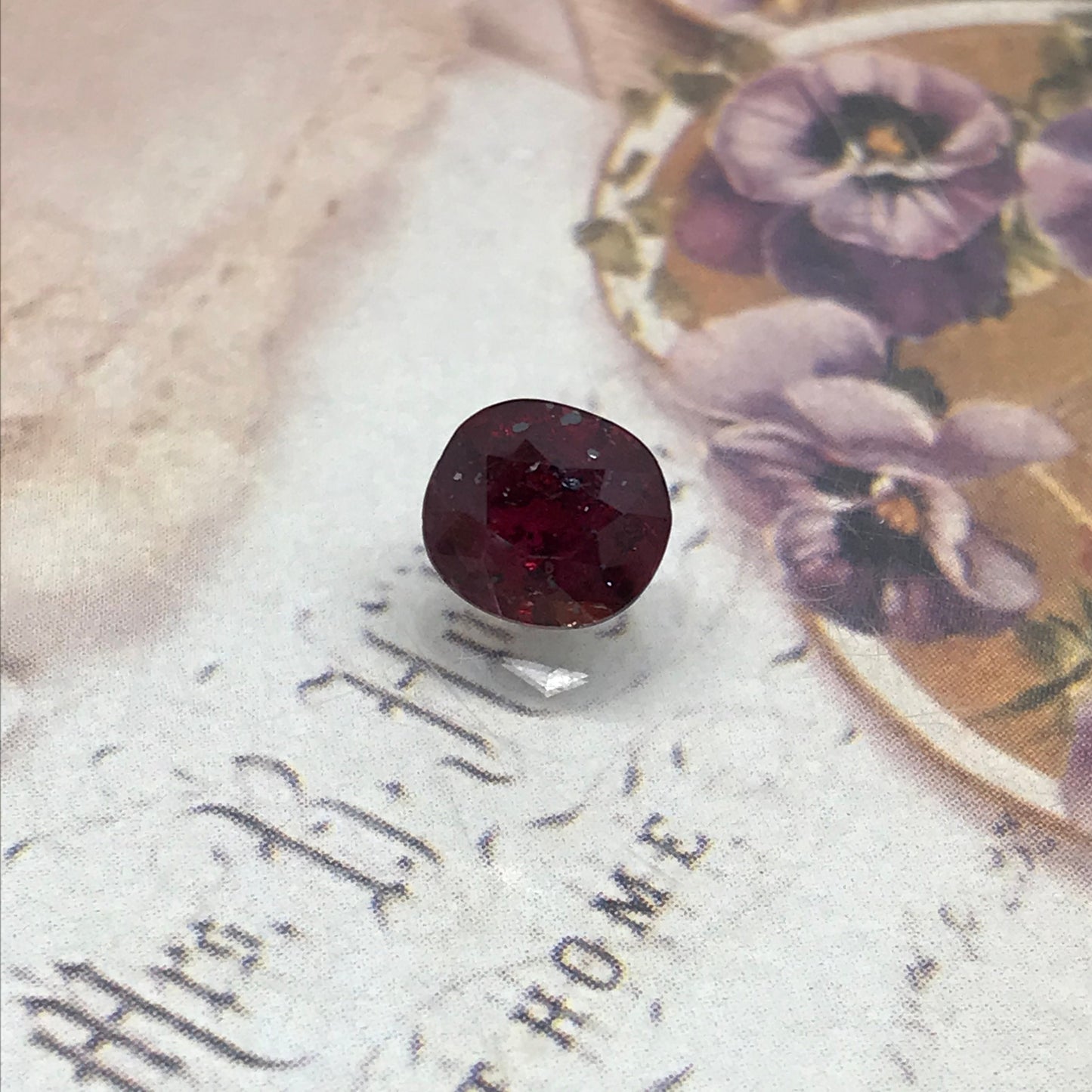 Natural Ruby Low Heat 2.16 Carat 7.4x6.8mm Loose Gemstone Faceted Gem Corundum Oval Cut Red Beautiful July Birthstone Earth Mined