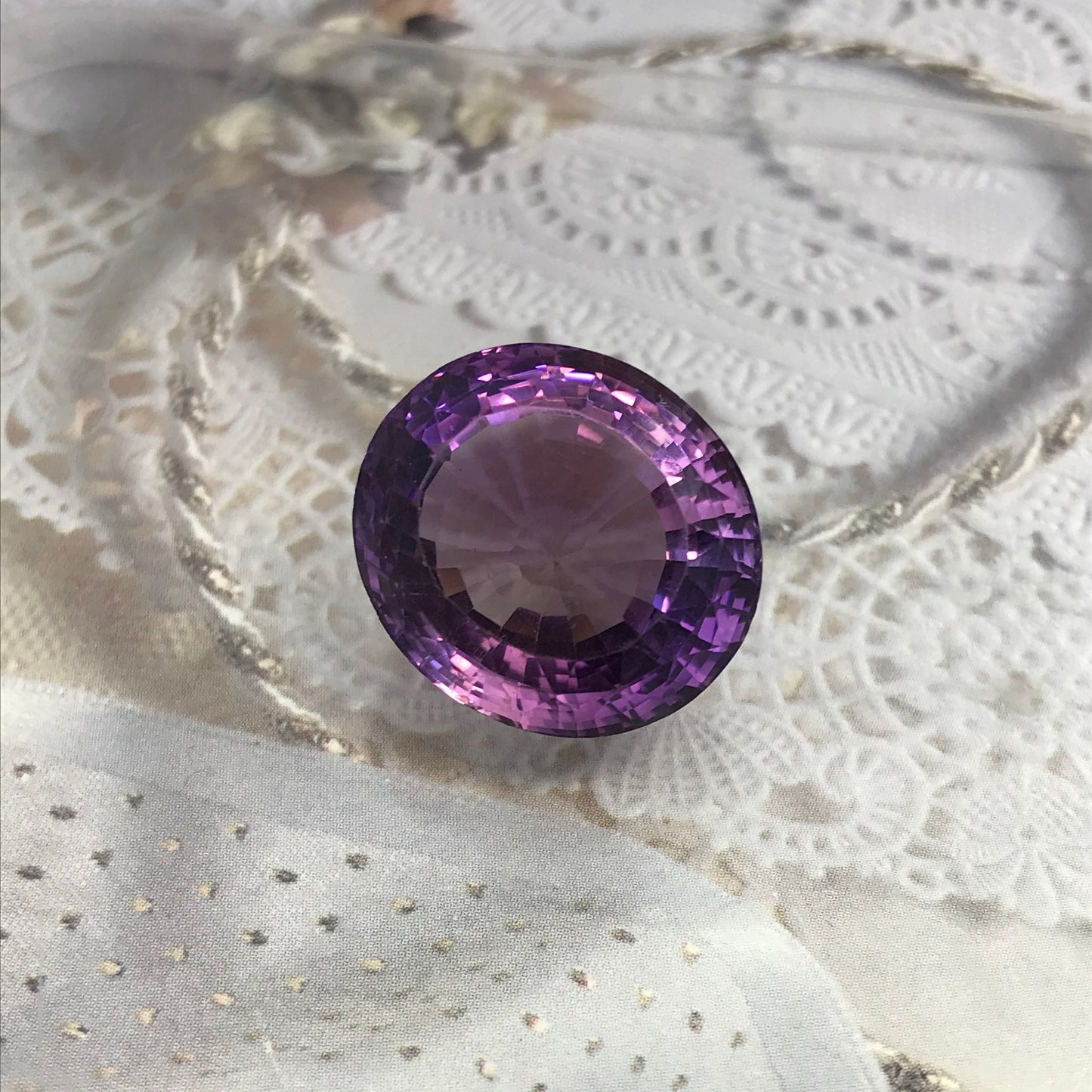 31 Carat Purple Amethyst 20.4x18mm Oval Cut Loose Gem Huge Gemstone Faceted  Stone For Gold Jewelry February Birthstone Large