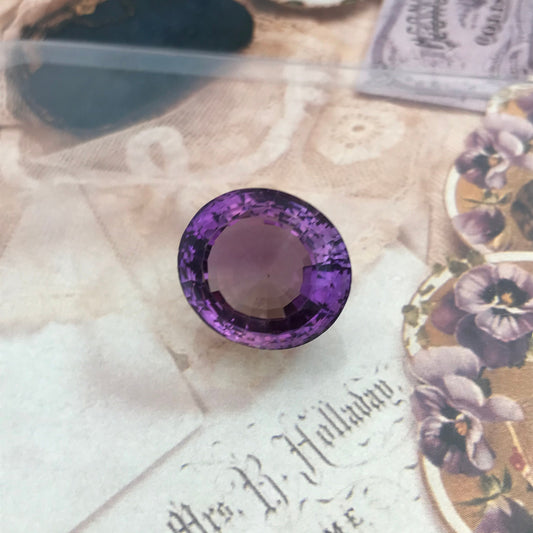 31 Carat Purple Amethyst 20.4x18mm Oval Cut Loose Gem Huge Gemstone Faceted  Stone For Gold Jewelry February Birthstone Large