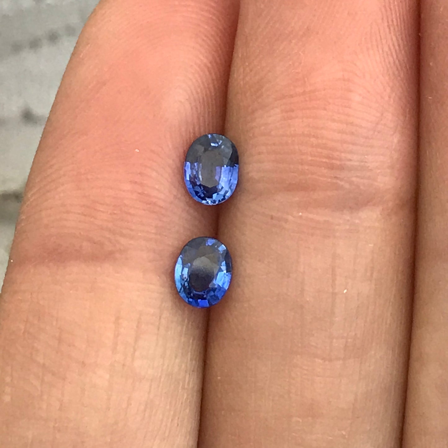 Pick one 5x4mm 2 Natural Blue Sapphires 0.41 ct each Loose Faceted Pair of Blue Corundum Oval Cut  Pretty Blue Matching