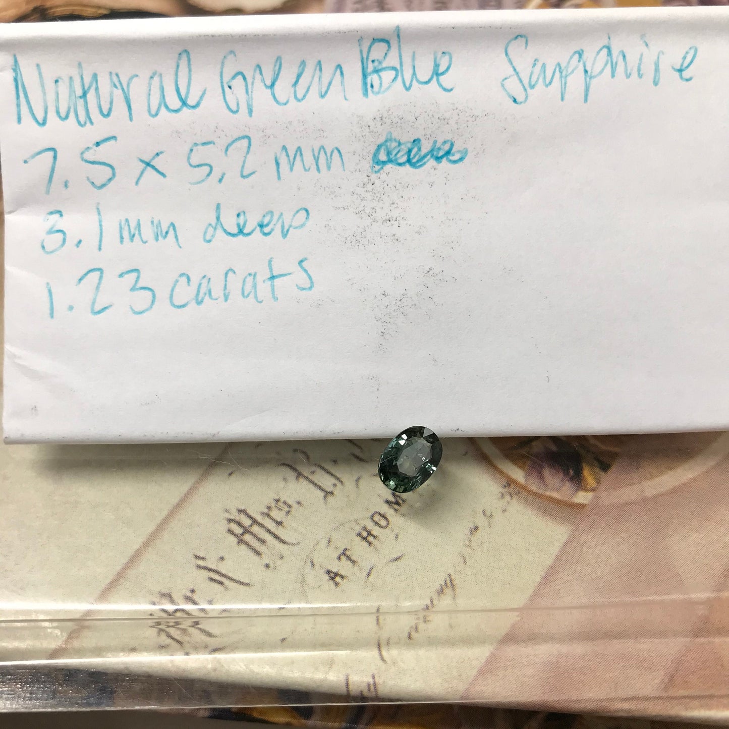 Natural Teal Sapphire 7.5x5mm Oval 1.23 Carat Corundum Blue Green Faceted Loose Unmounted Gemstone Earth Mined Gem US Seller