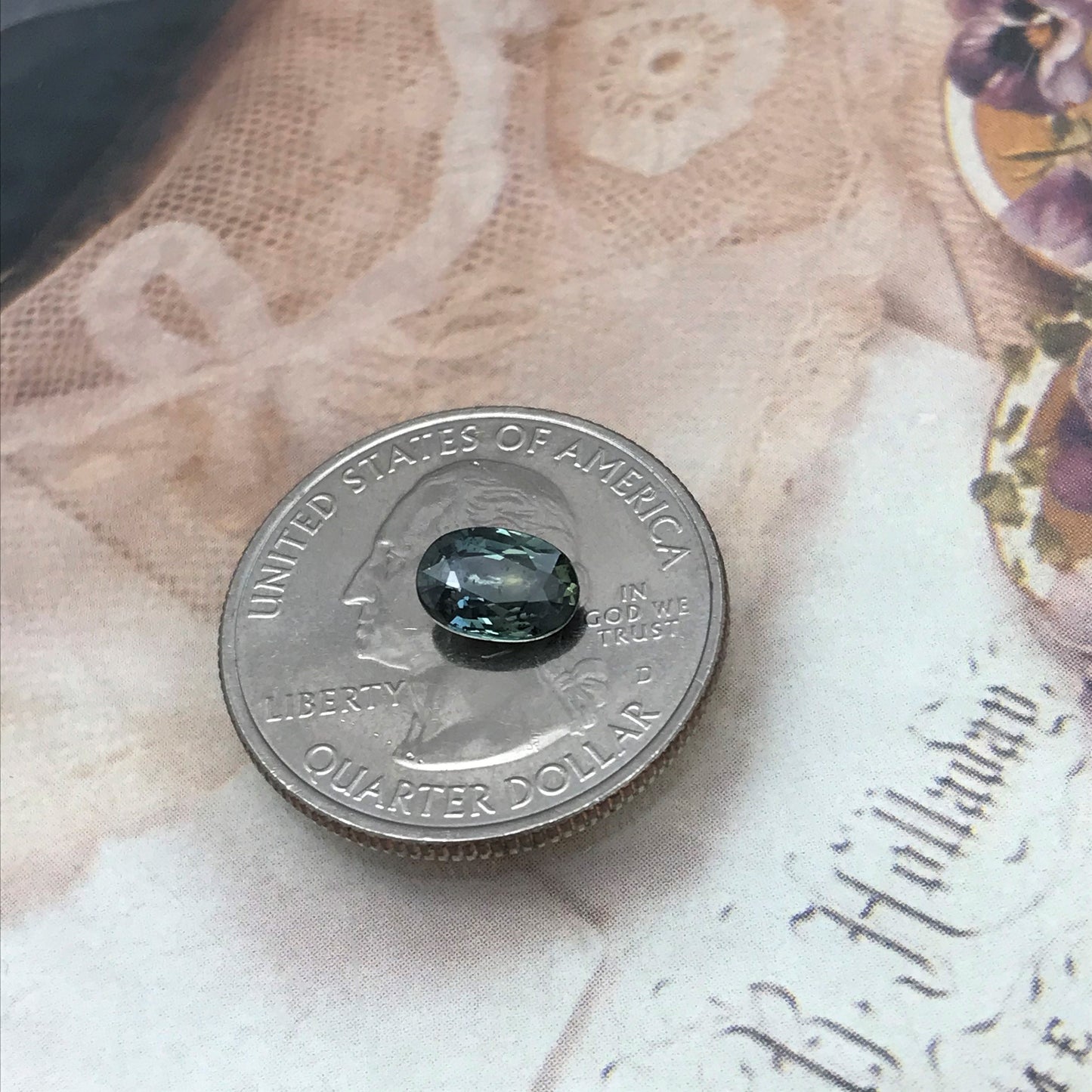 Natural Teal Sapphire 7.5x5mm Oval 1.23 Carat Corundum Blue Green Faceted Loose Unmounted Gemstone Earth Mined Gem US Seller