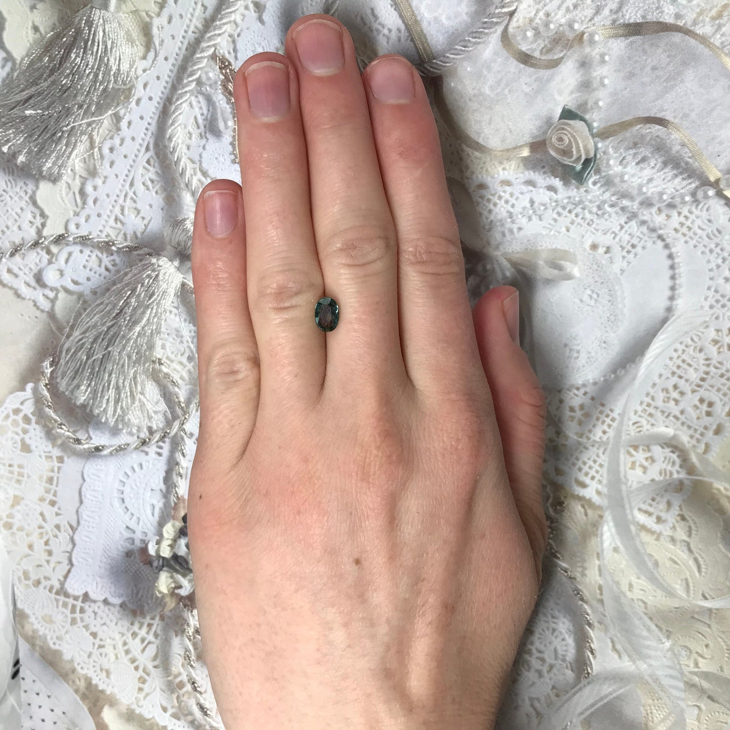 Natural Teal Sapphire 7.5x5mm Oval 1.23 Carat Corundum Blue Green Faceted Loose Unmounted Gemstone Earth Mined Gem US Seller