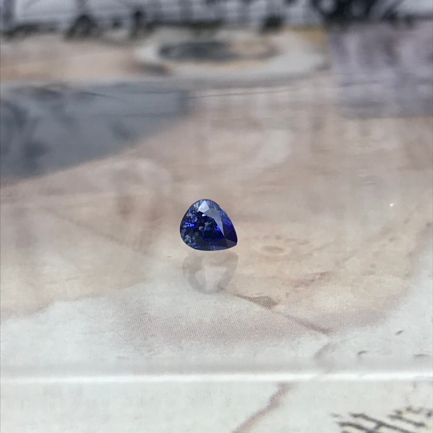 Natural Blue Sapphire 0.68 Carat 5x4.4mm Pear Corundum Unmounted Gem Faceted Loose Gemstone