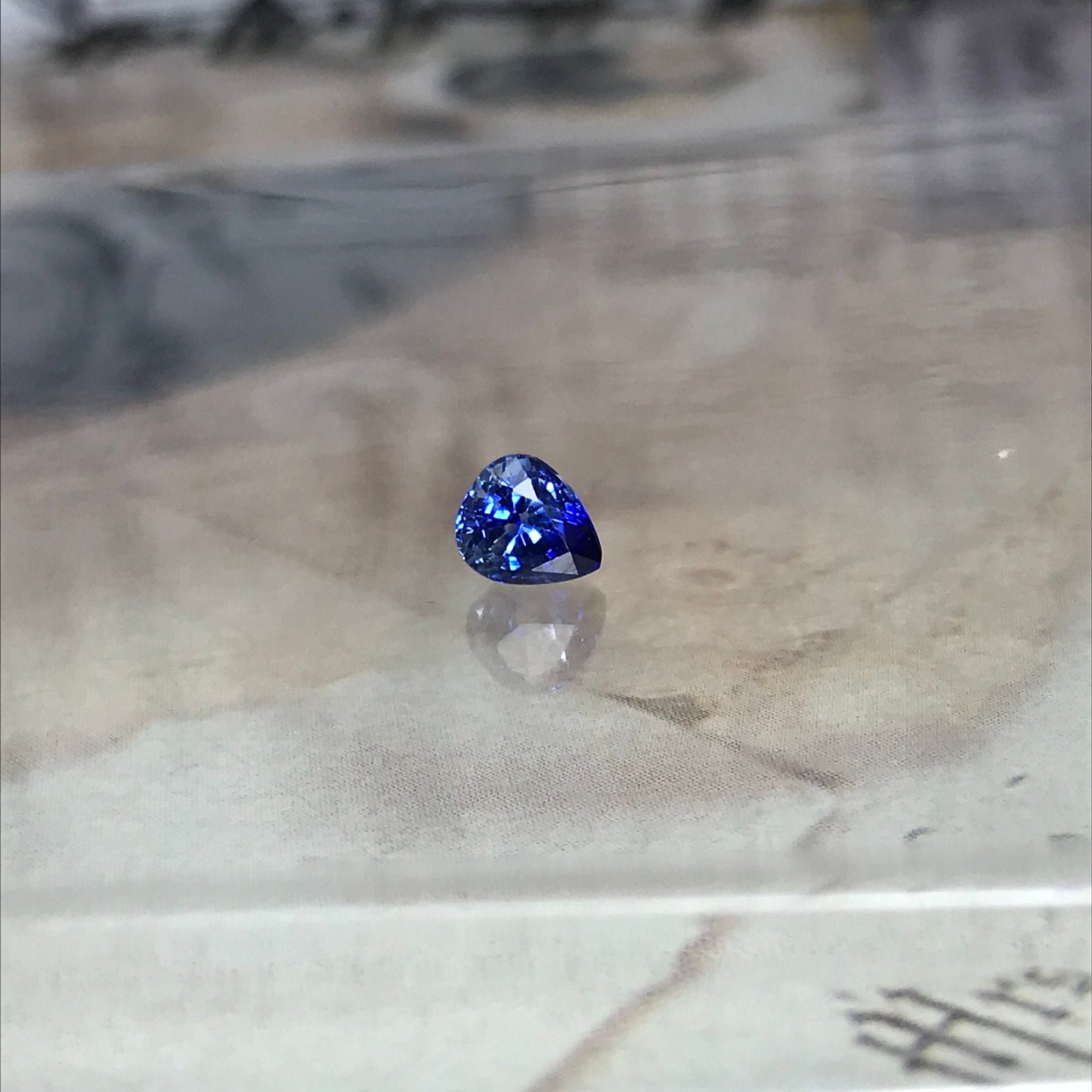 Natural Blue Sapphire 0.68 Carat 5x4.4mm Pear Corundum Unmounted Gem Faceted Loose Gemstone