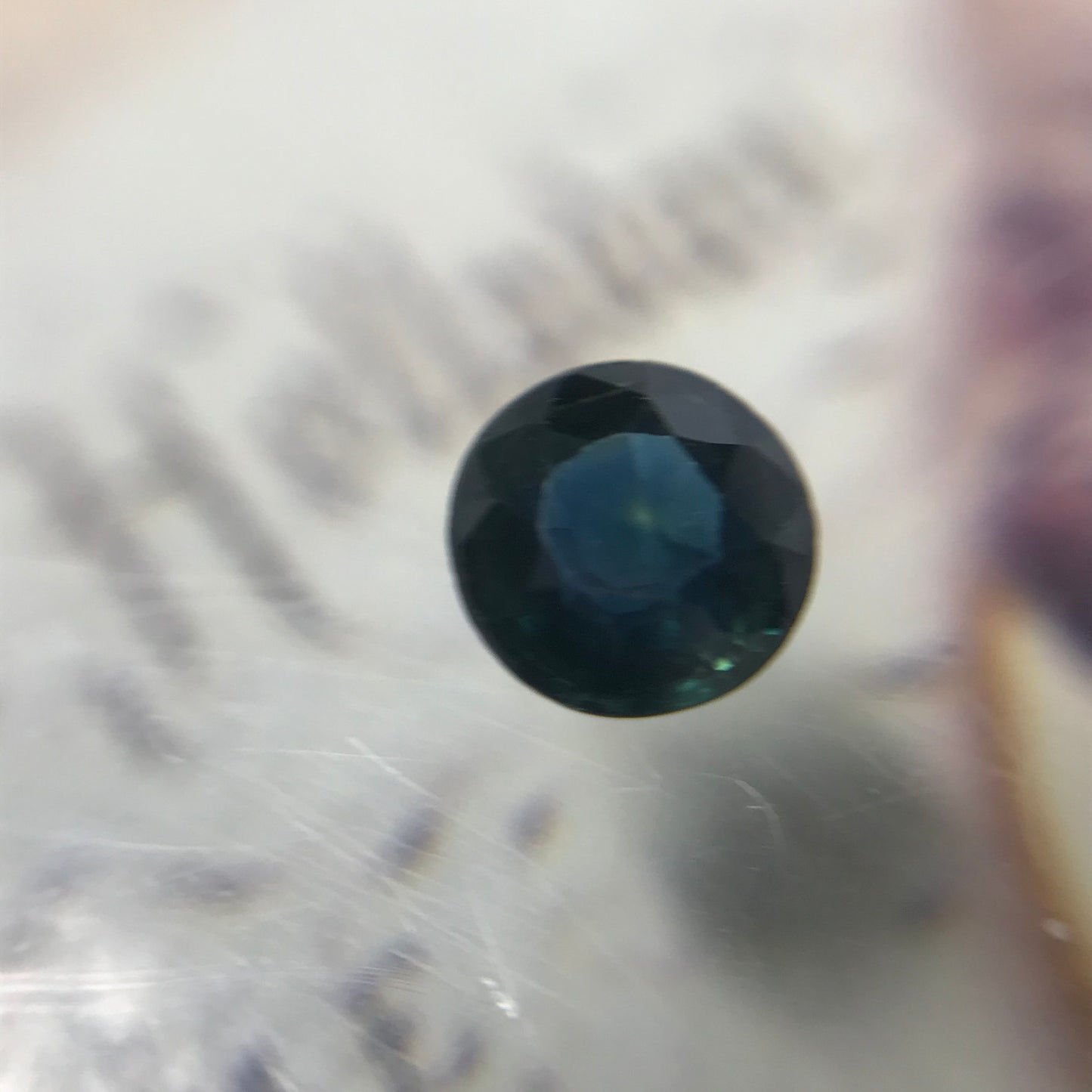 4mm Dark Greenish Blue Sapphire 0.42 Carats Round Natural Blue Sapphire, Faceted Loose Reclaimed Gemstone, Earth Mined Gemstone