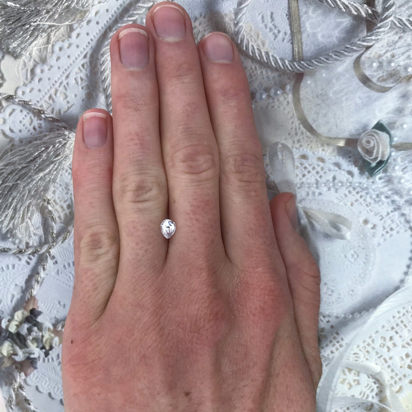 0.71 carat Lavender Natural Sapphire 5.7x4.5 mm Pear Cut, Faceted Loose Gemstone Light Purple Unmounted Gem